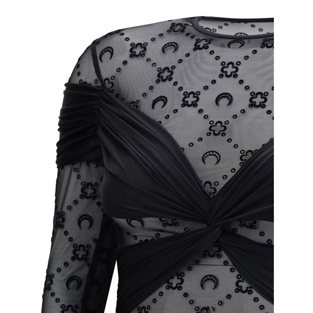 Rochie lungă drapată Marine Serre