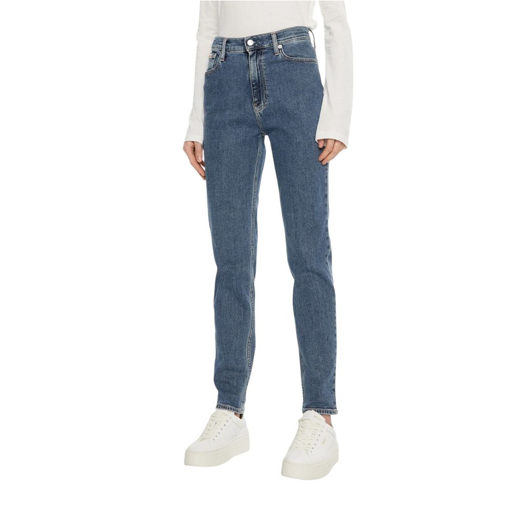 Calvin Klein Jeans, Blaue Mom-Jeans aus Baumwolle