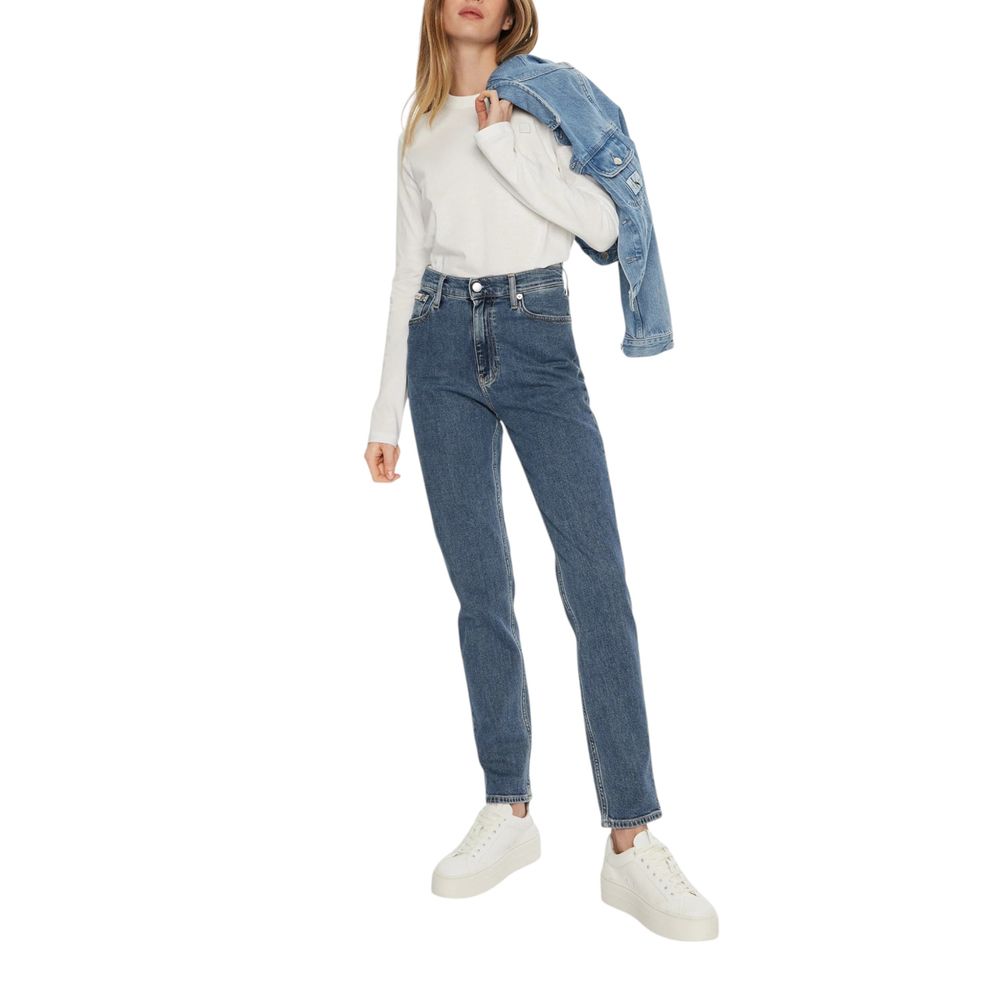 Calvin Klein Jeans, Blaue Mom-Jeans aus Baumwolle