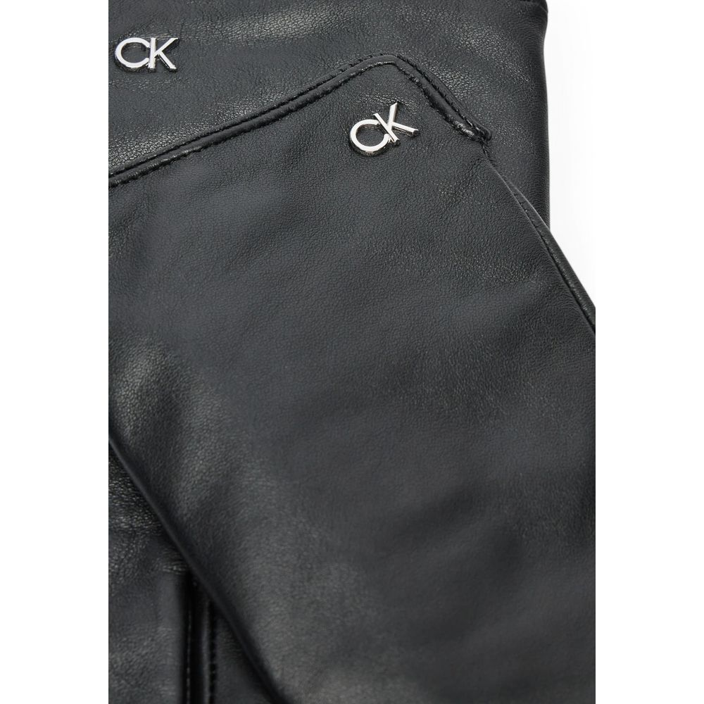 Calvin Klein – Schwarze Lederhandschuhe