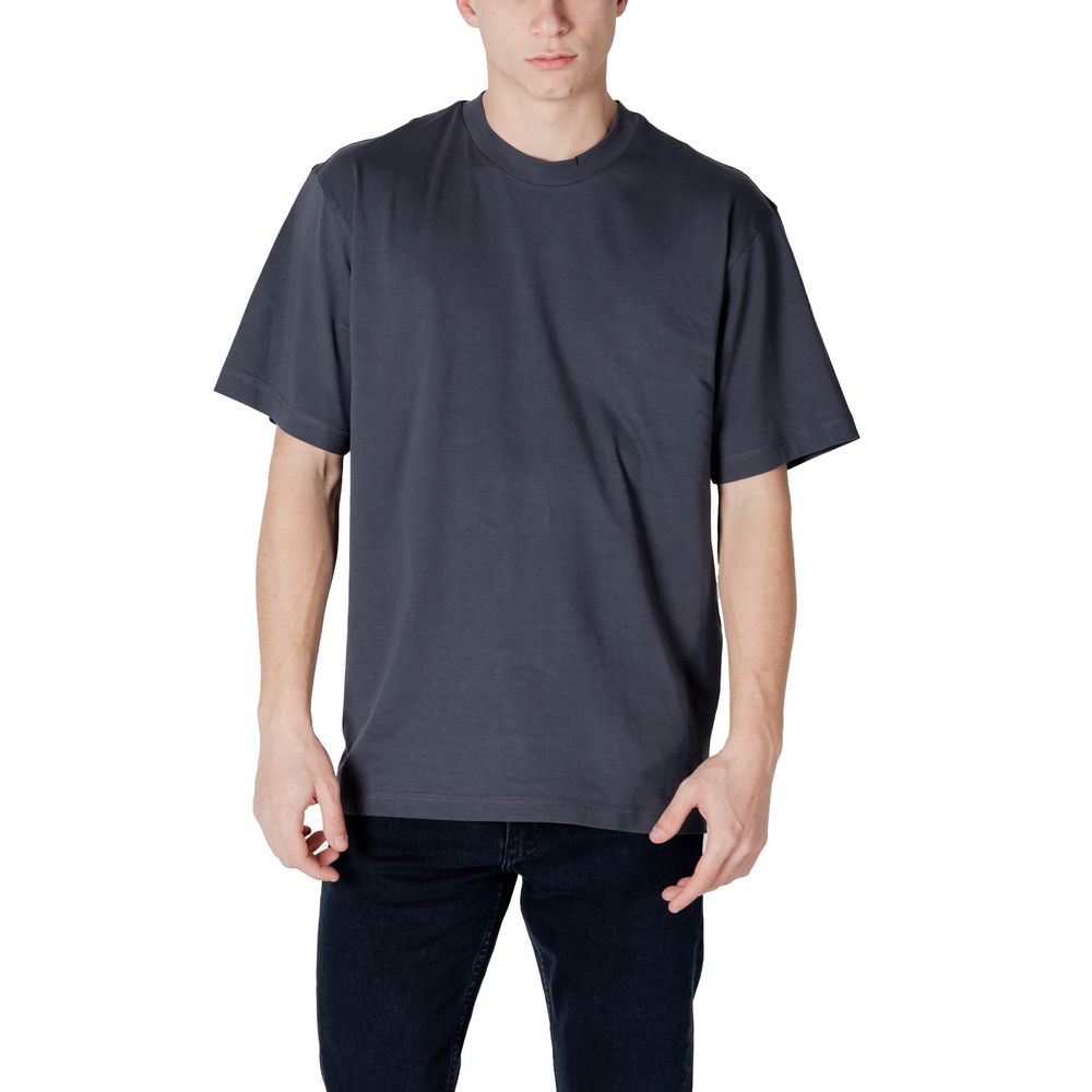 Tricou gri din bumbac Calvin Klein Jeans