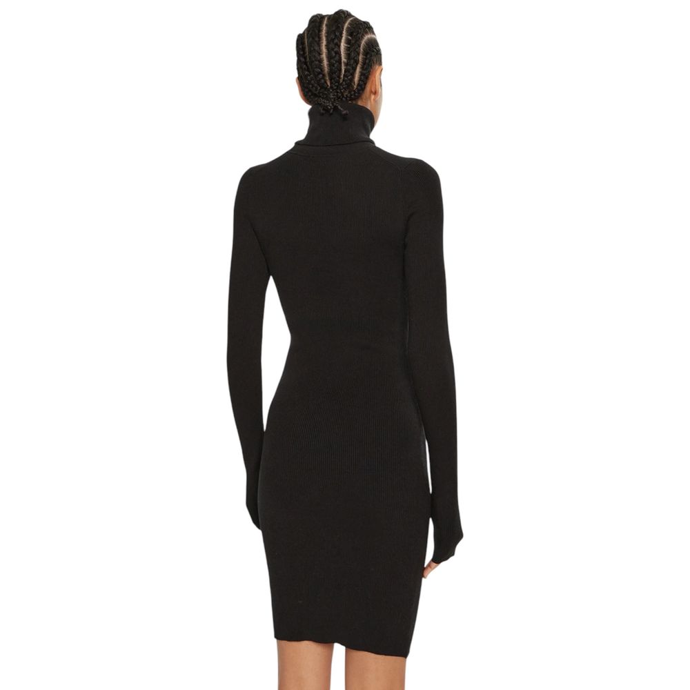 Rochie neagră din bumbac Calvin Klein Jeans