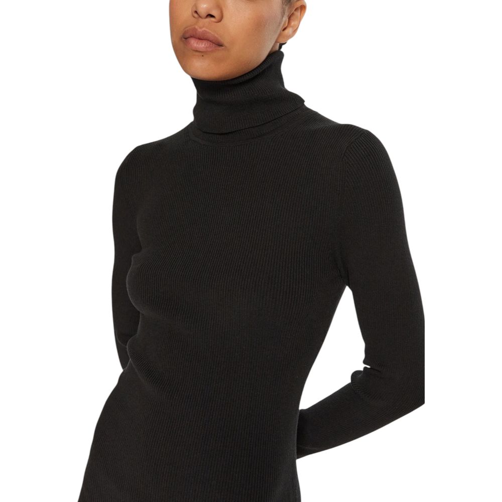 Rochie neagră din bumbac Calvin Klein Jeans