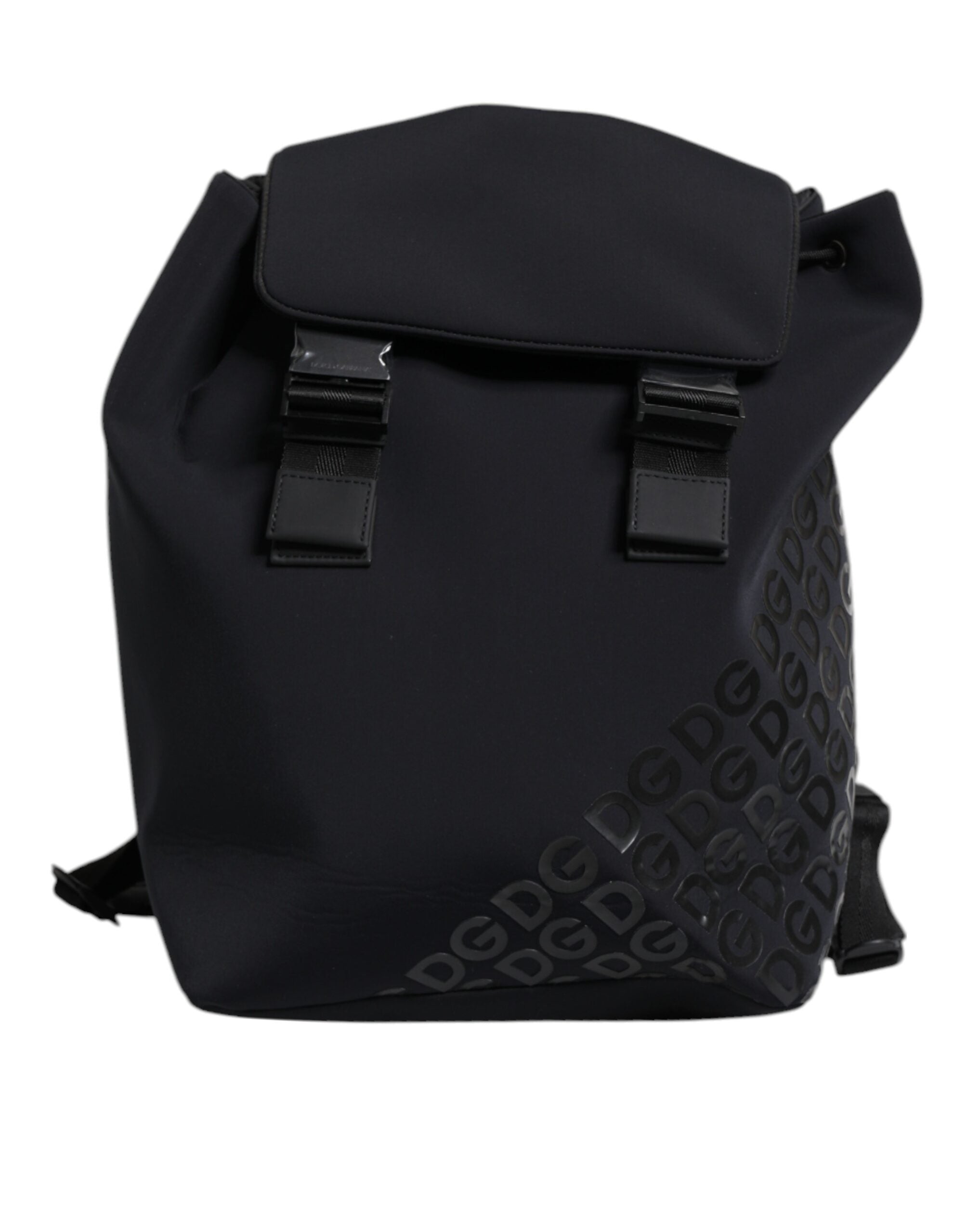 Dolce &amp; Gabbana – Schulrucksack aus Neopren und Nylon mit DG-Logo, Schwarz