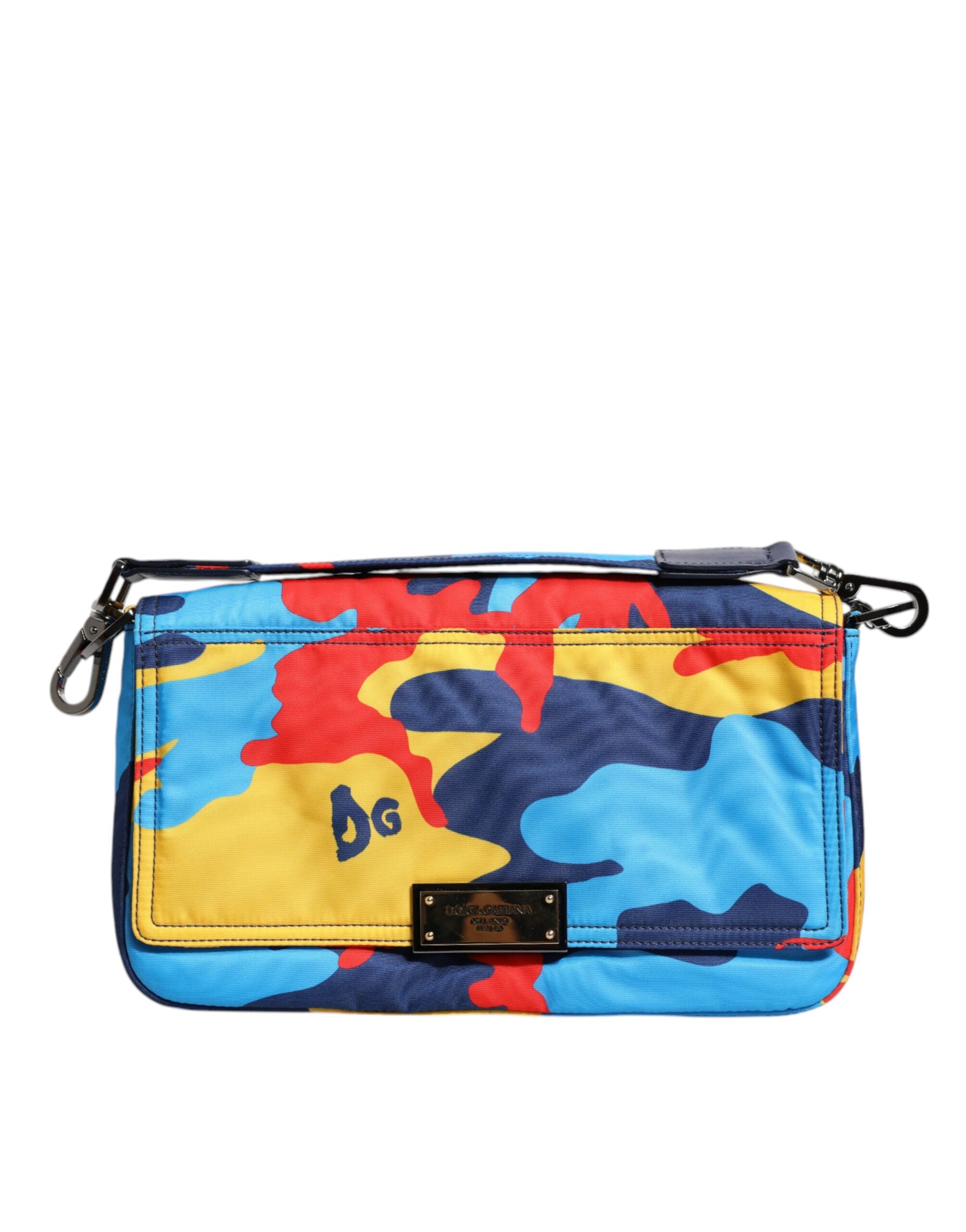 Geantă crossbody din nailon multicolor camuflaj Dolce &amp; Gabbana
