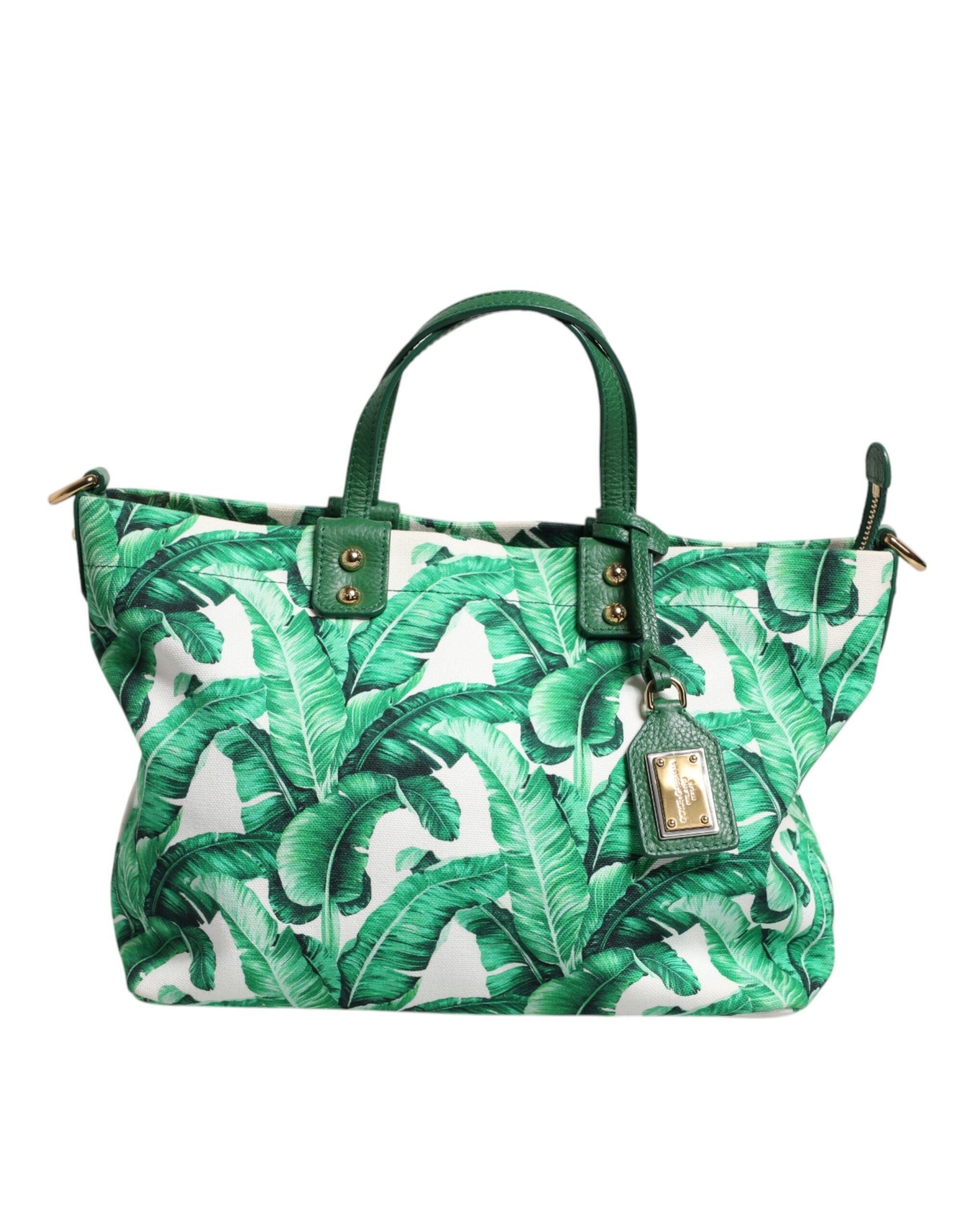 Dolce &amp; Gabbana Geantă tote verde din pânză Botanical Garden pentru femei