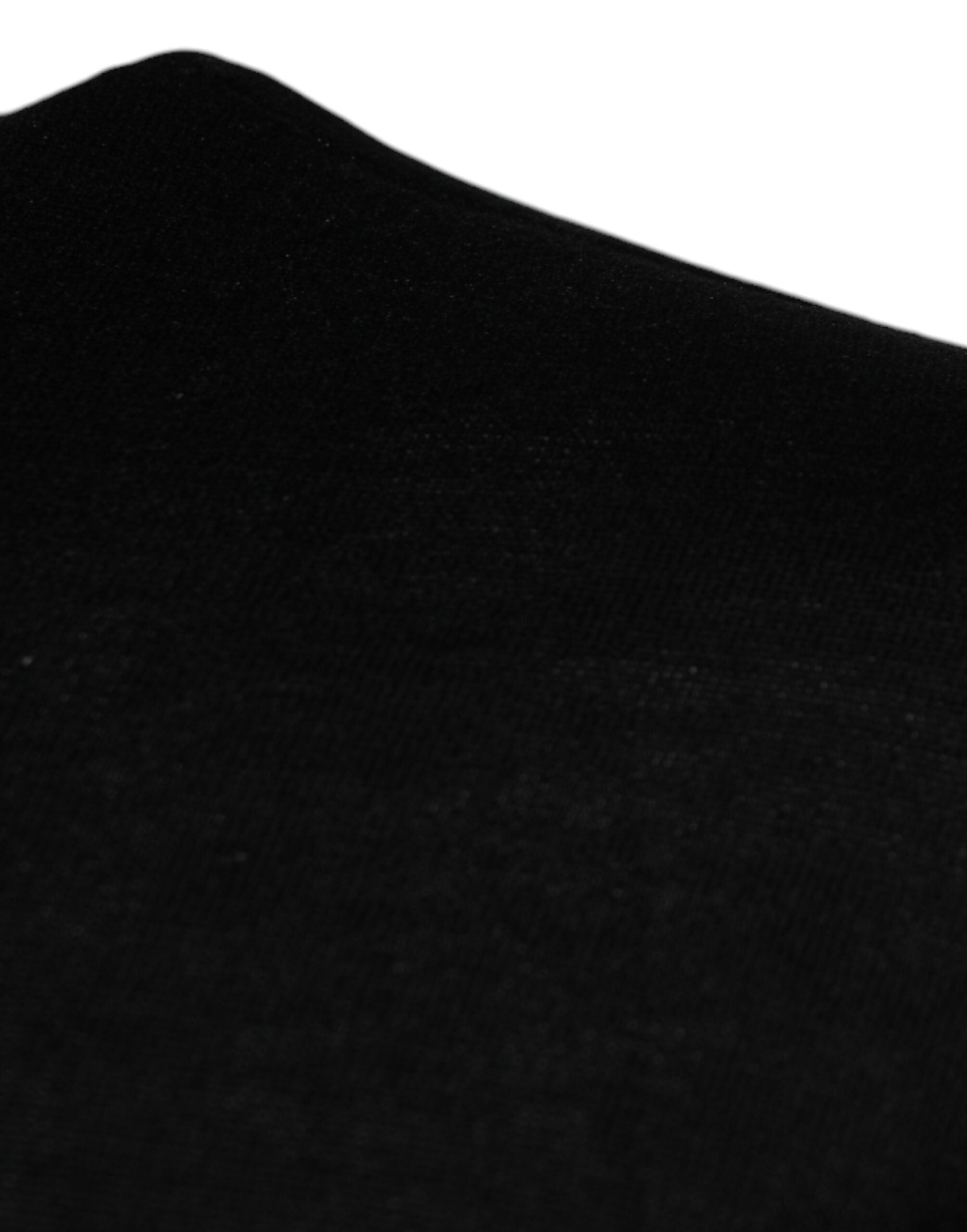 Pulover Dolce &amp; Gabbana cu guler rotund din mătase, alb-negru, cu imprimeu de chitară