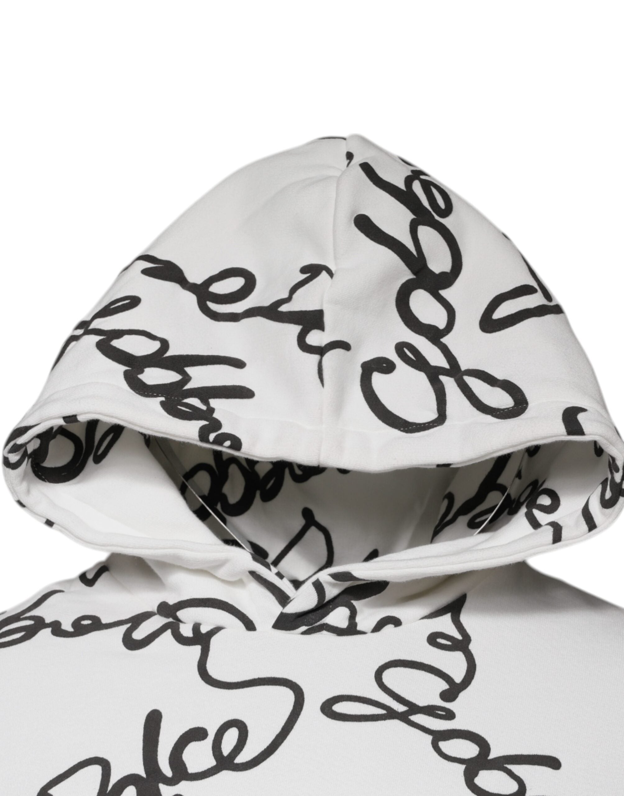 Dolce &amp; Gabbana Hanorac cu glugă din bumbac și logo alb