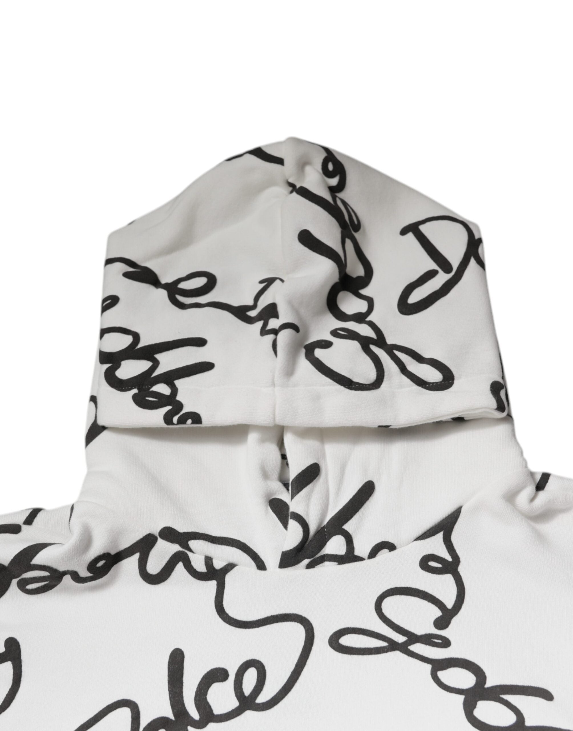 Dolce &amp; Gabbana Hanorac cu glugă din bumbac și logo alb