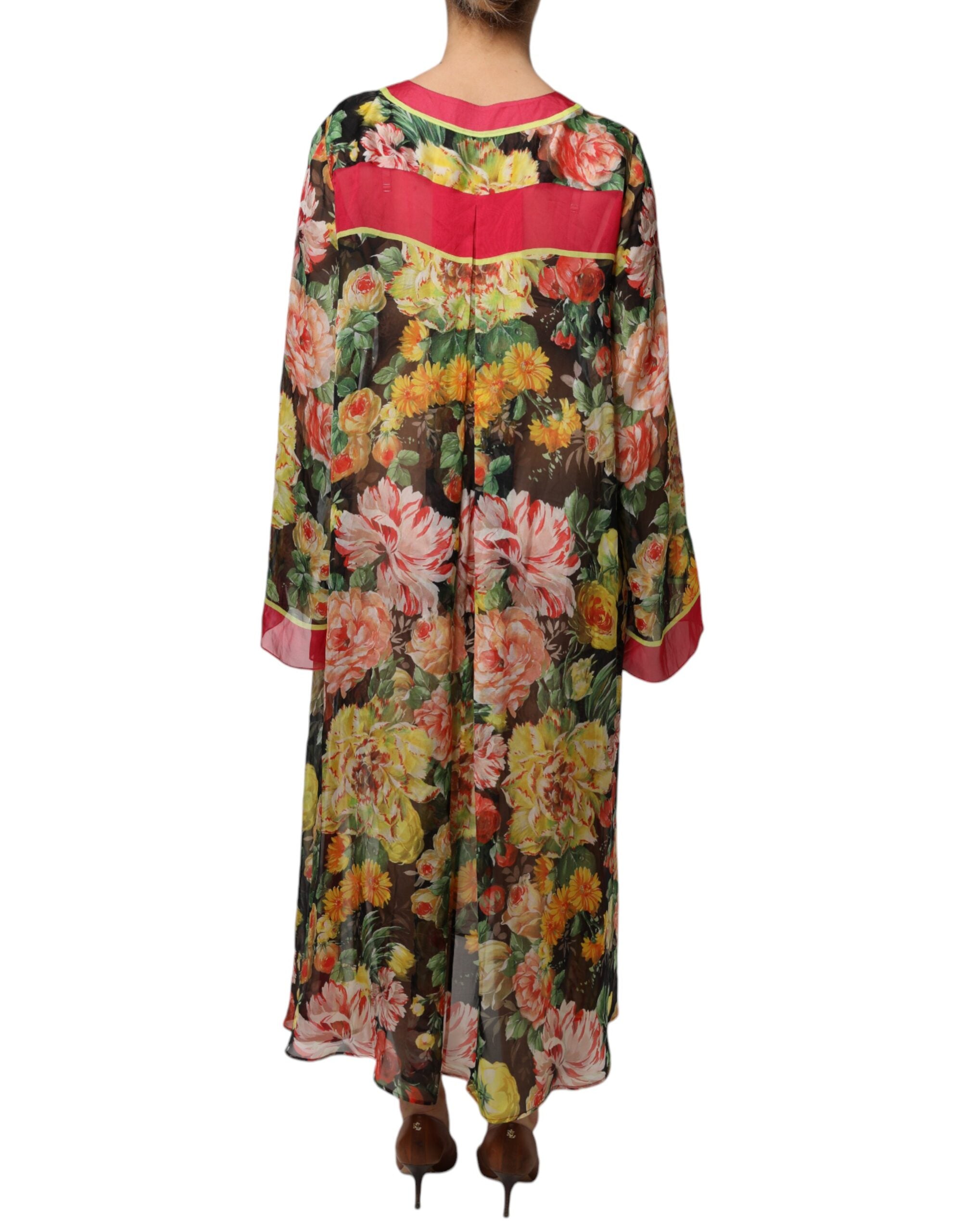 Rochie maxi Dolce &amp; Gabbana cu imprimeu floral multicolor
