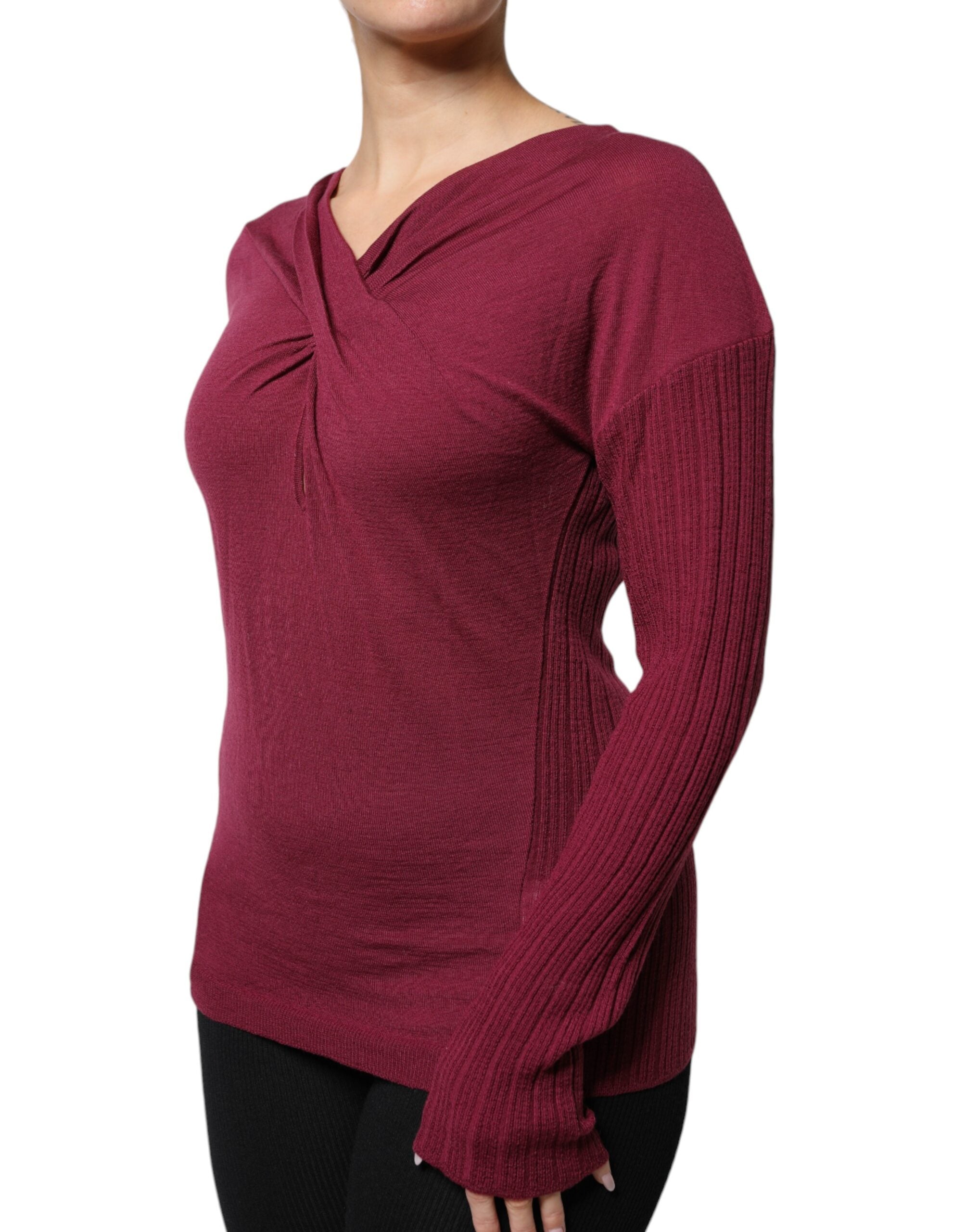 Pulover Roberto Cavalli Maro cu imprimeu Keyhole Knit