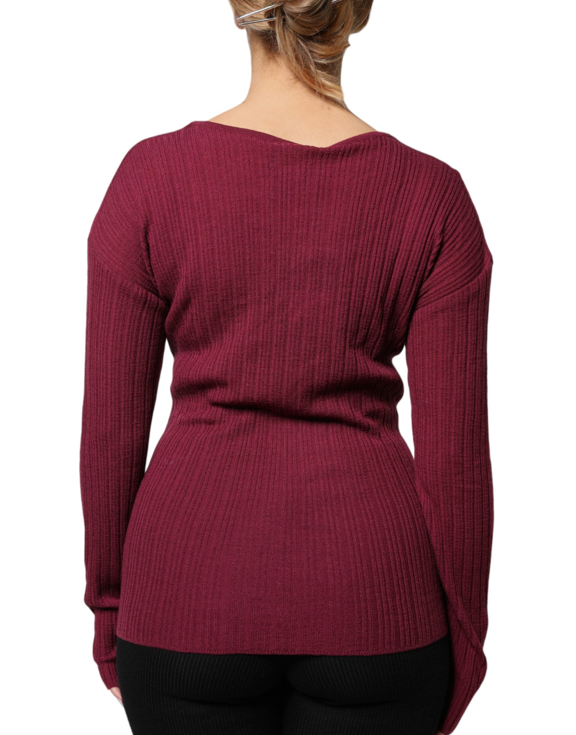 Pulover Roberto Cavalli Maro cu imprimeu Keyhole Knit