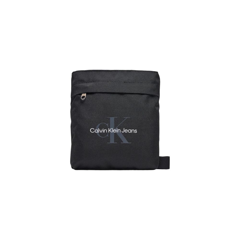 Geantă de mână Calvin Klein Jeans neagră din poliester reciclat