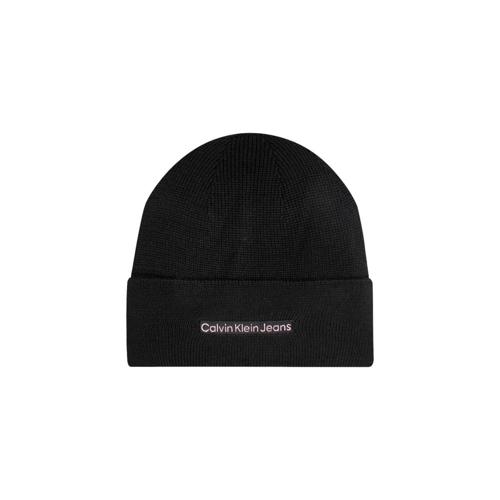 Pălărie neagră din bumbac Calvin Klein