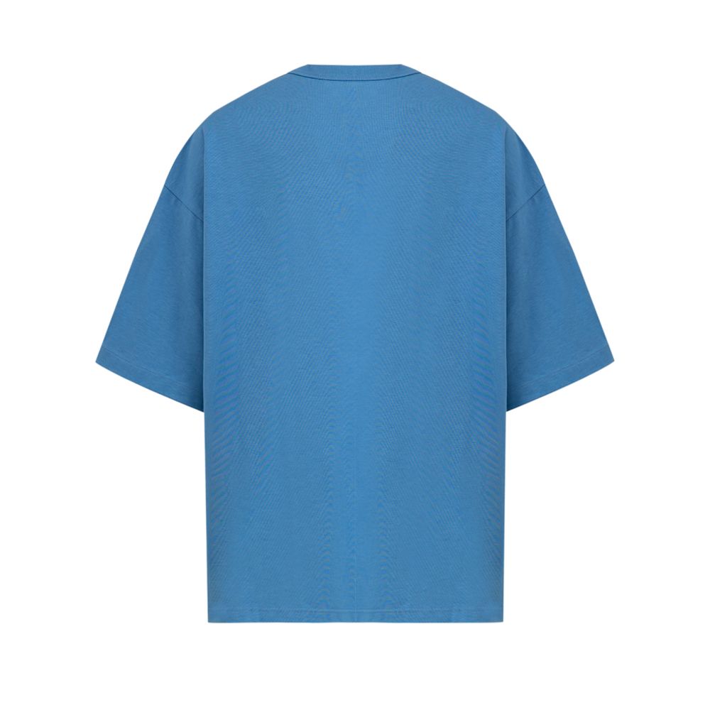 Tricou albastru din bumbac Bottega Veneta