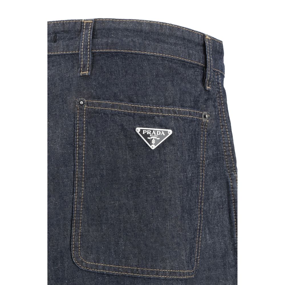 Pantaloni largi Prada