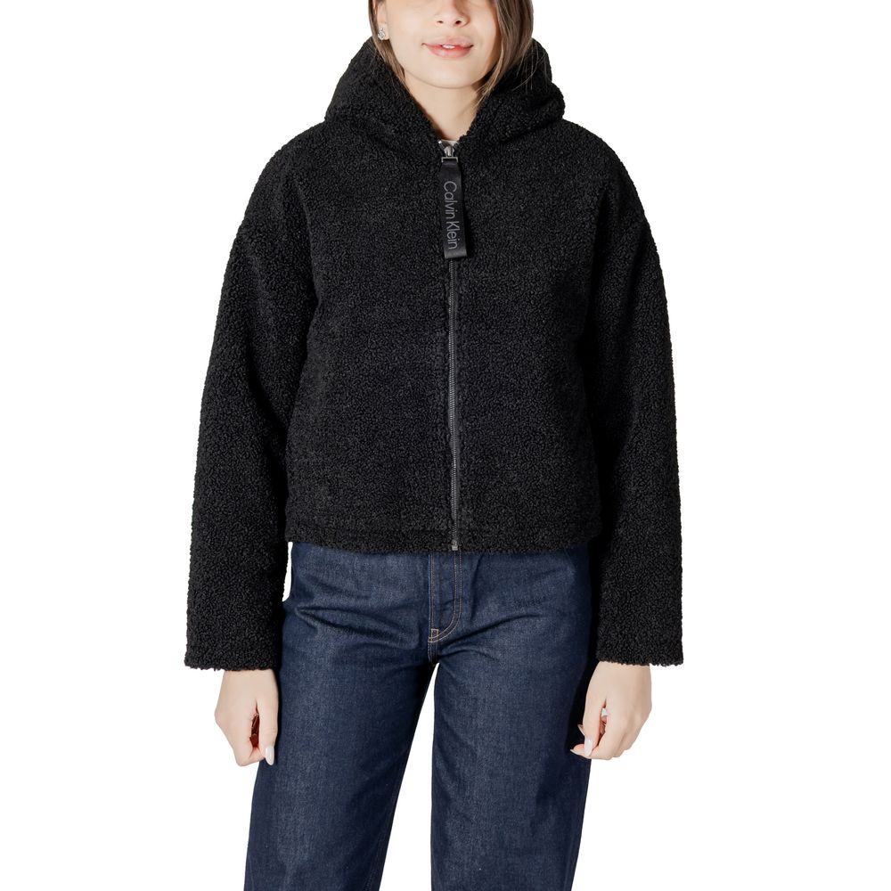 Calvin Klein Jeans – Schwarze Polyesterjacken und -mäntel