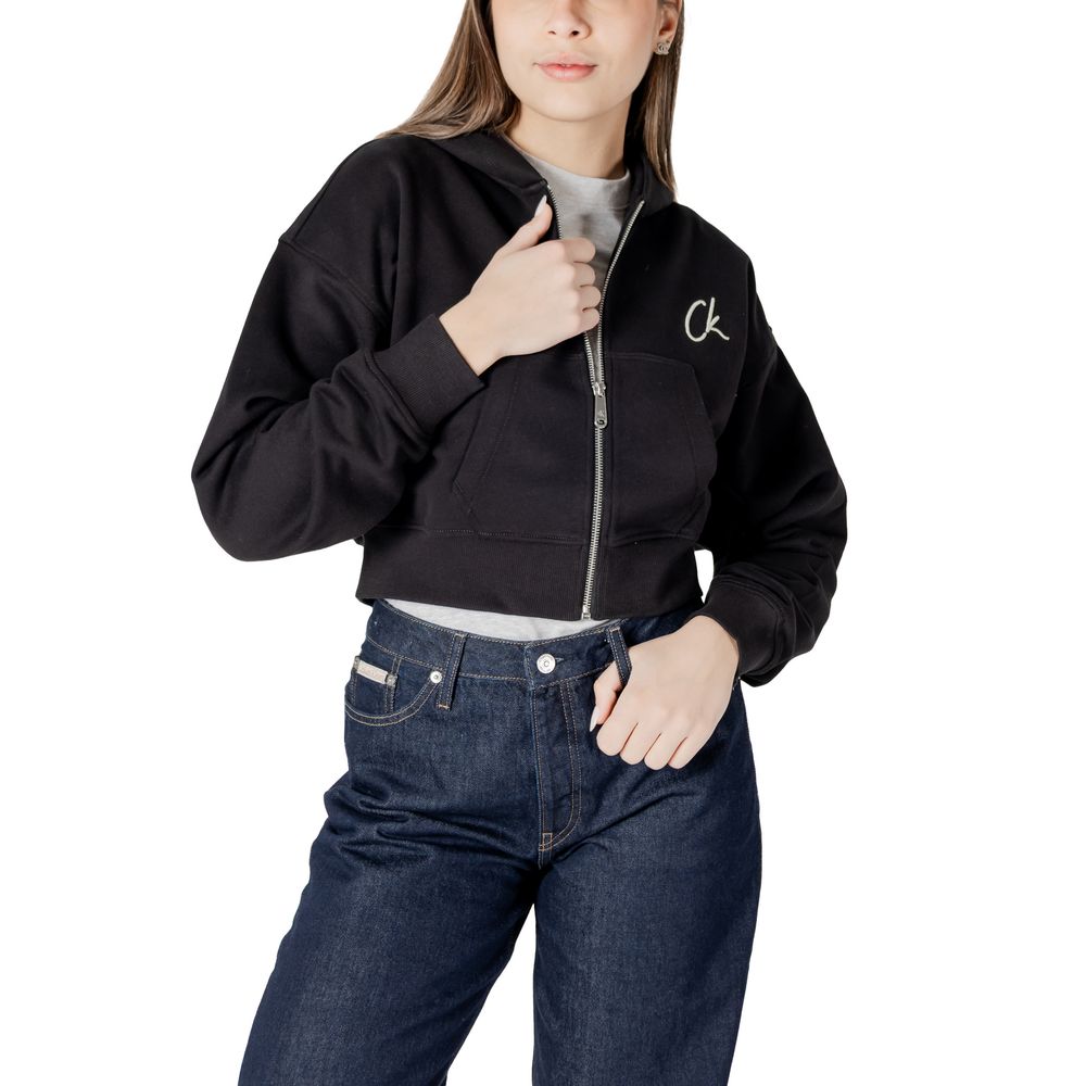 Pulover Calvin Klein Jeans negru din bumbac