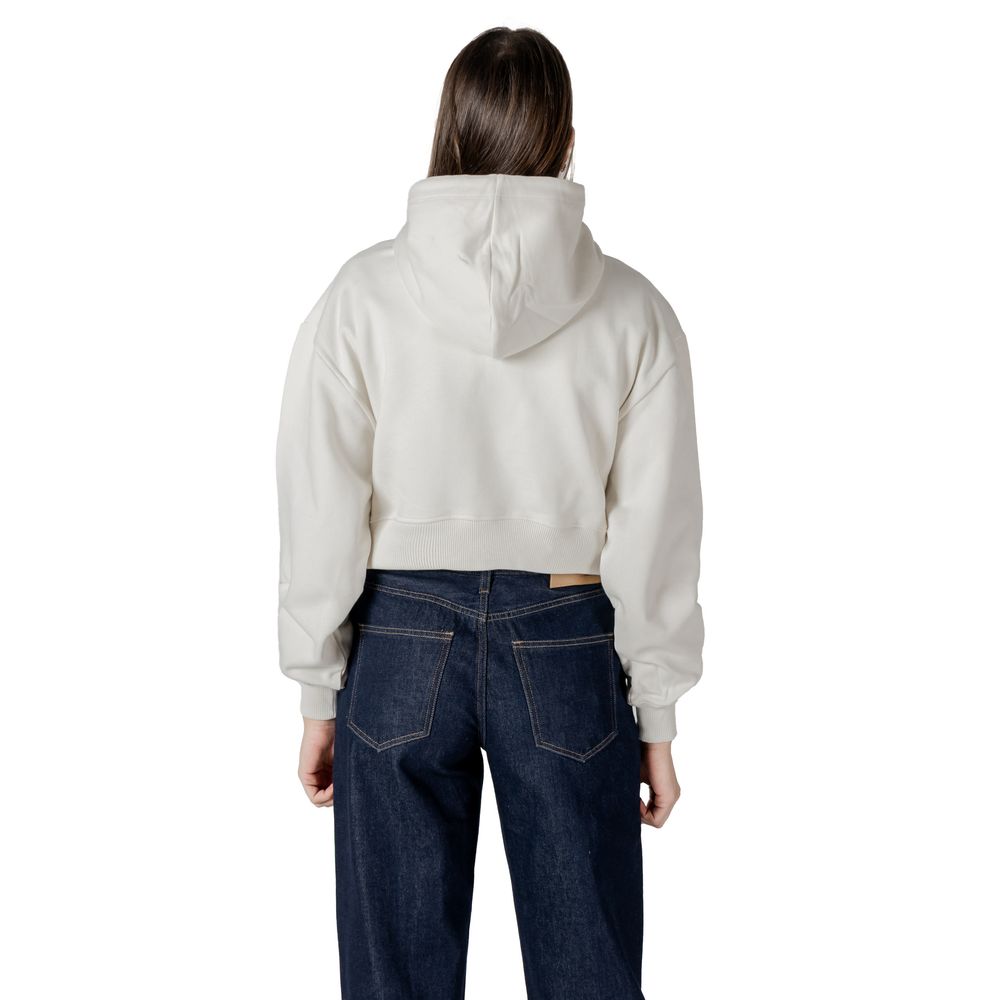 Calvin Klein Jeans – Cremefarbener Baumwollpullover