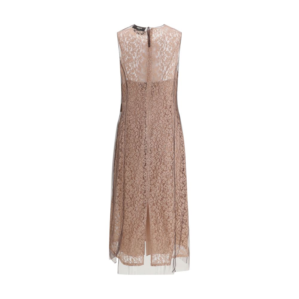 Rochie midi din dantelă Fendi