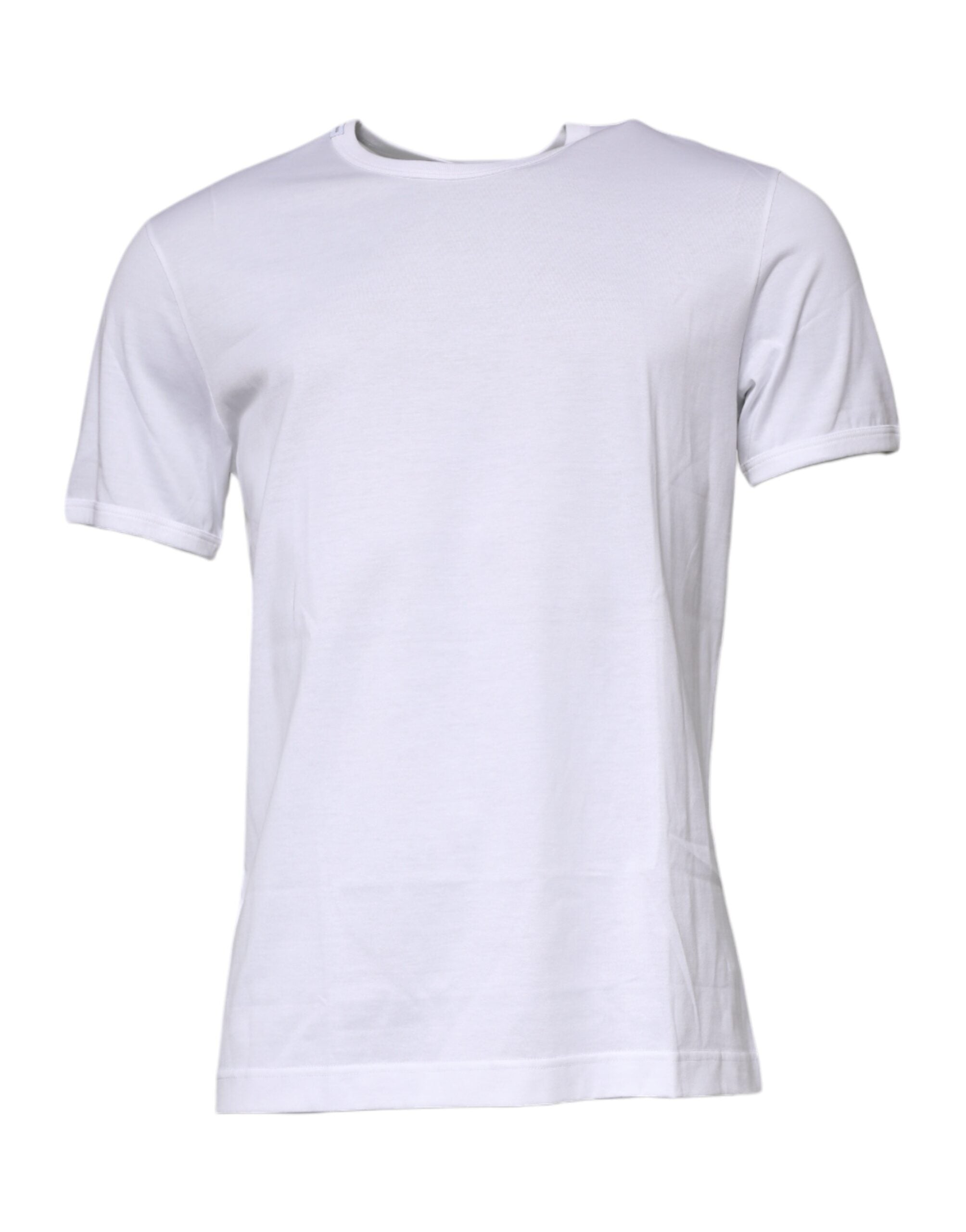 Dolce &amp; Gabbana – Weißes T-Shirt aus Baumwolle mit Rundhalsausschnitt und kurzen Ärmeln