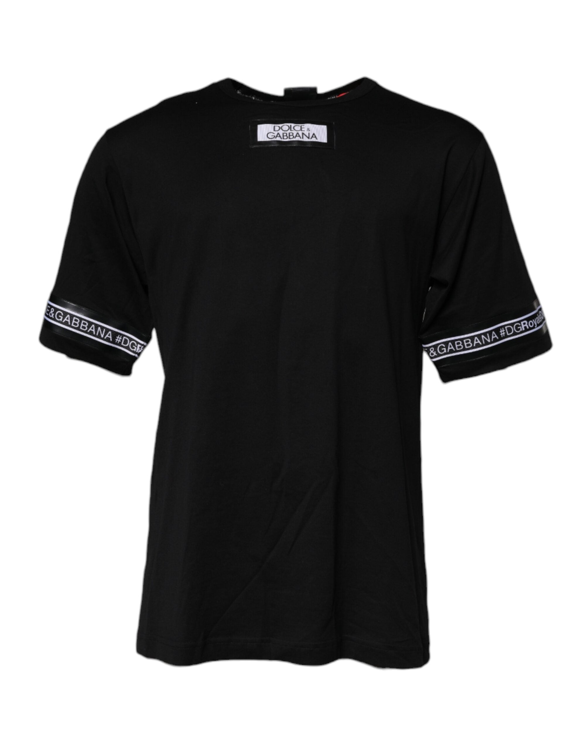 Dolce &amp; Gabbana Schwarzes #DGMILLENNIALS Baumwoll-T-Shirt mit Rundhalsausschnitt