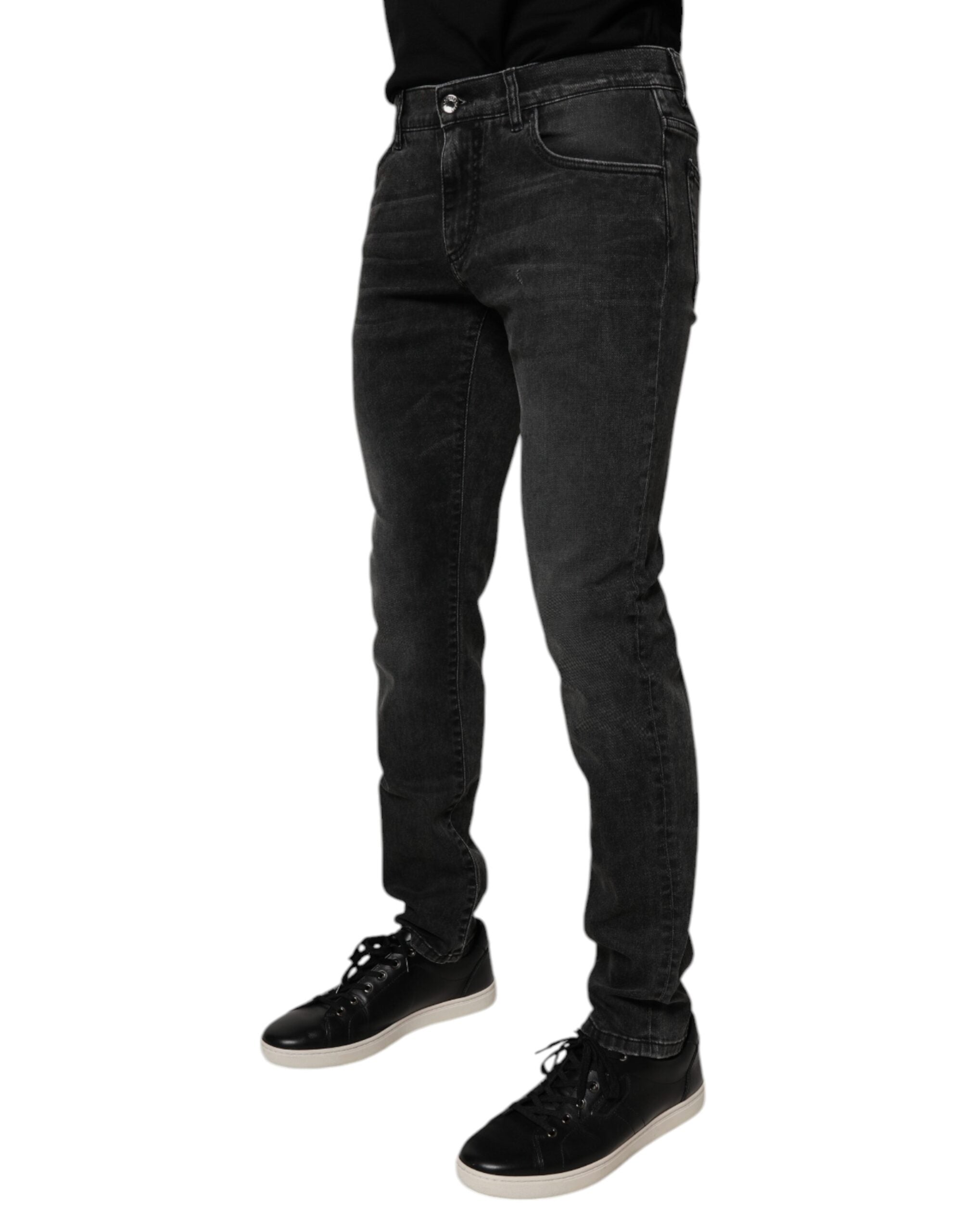 Dolce &amp; Gabbana Schwarze Skinny-Jeans aus Baumwollstretch für Herren