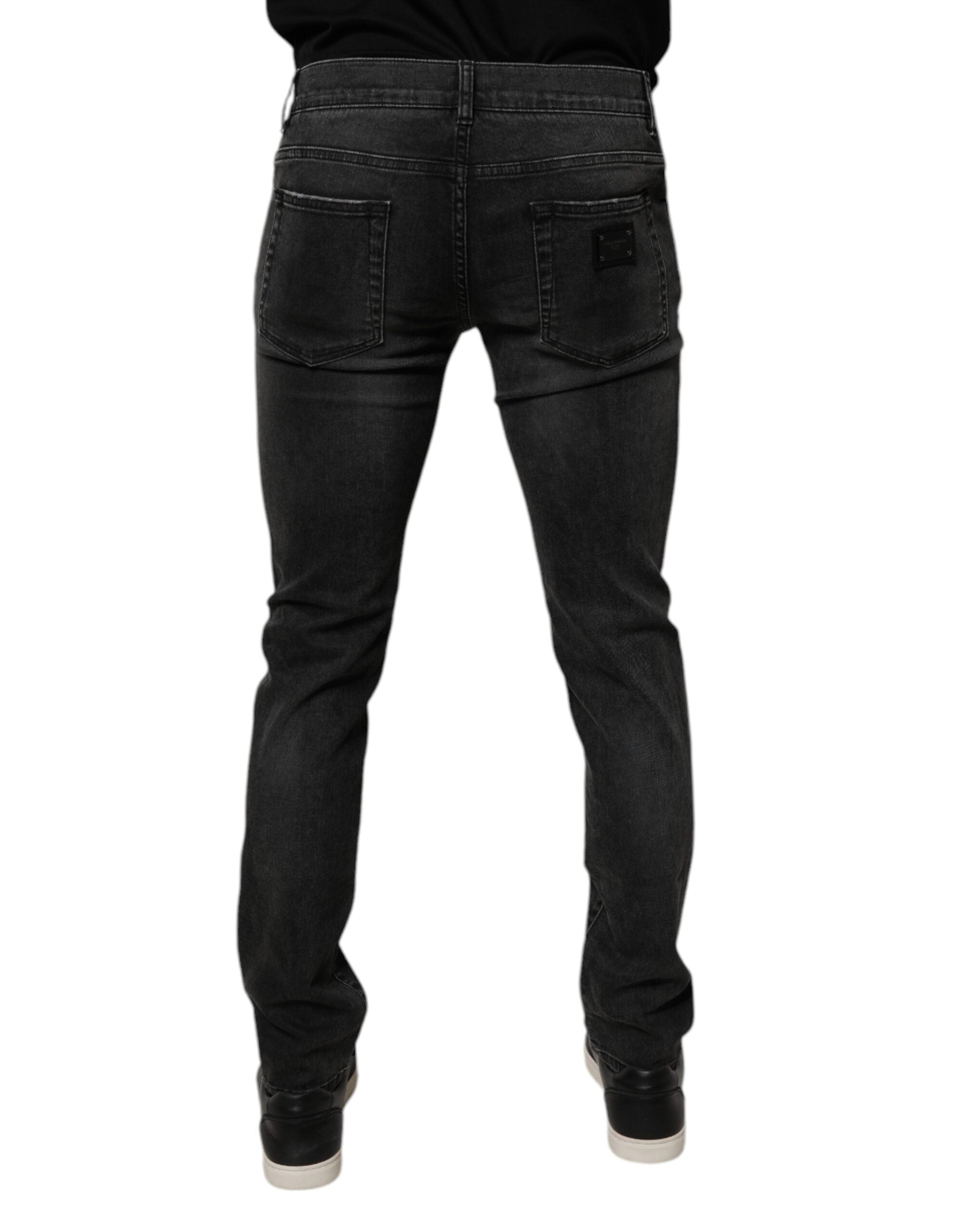 Dolce &amp; Gabbana Schwarze Skinny-Jeans aus Baumwollstretch für Herren