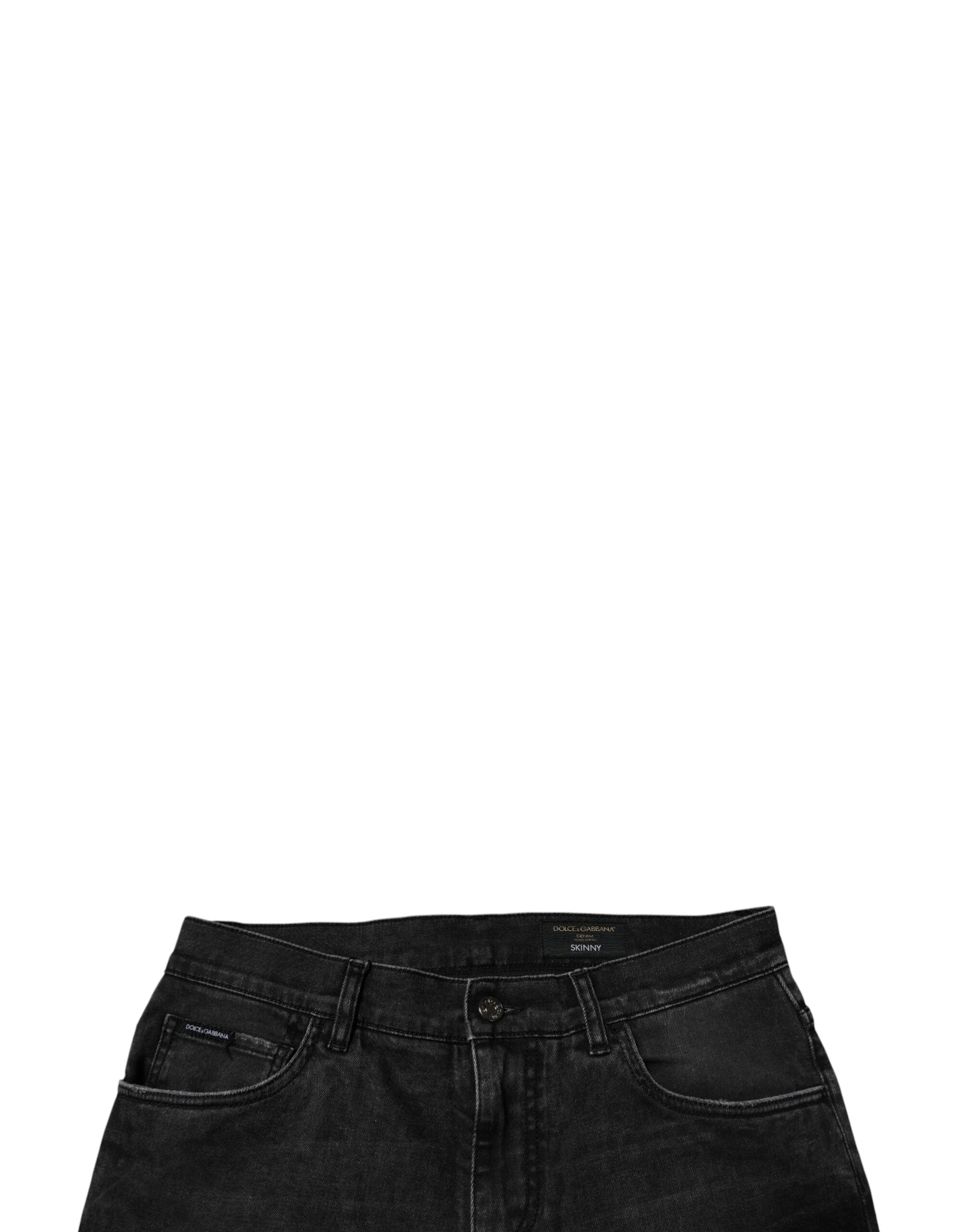 Dolce &amp; Gabbana Schwarze Skinny-Jeans aus Baumwollstretch für Herren
