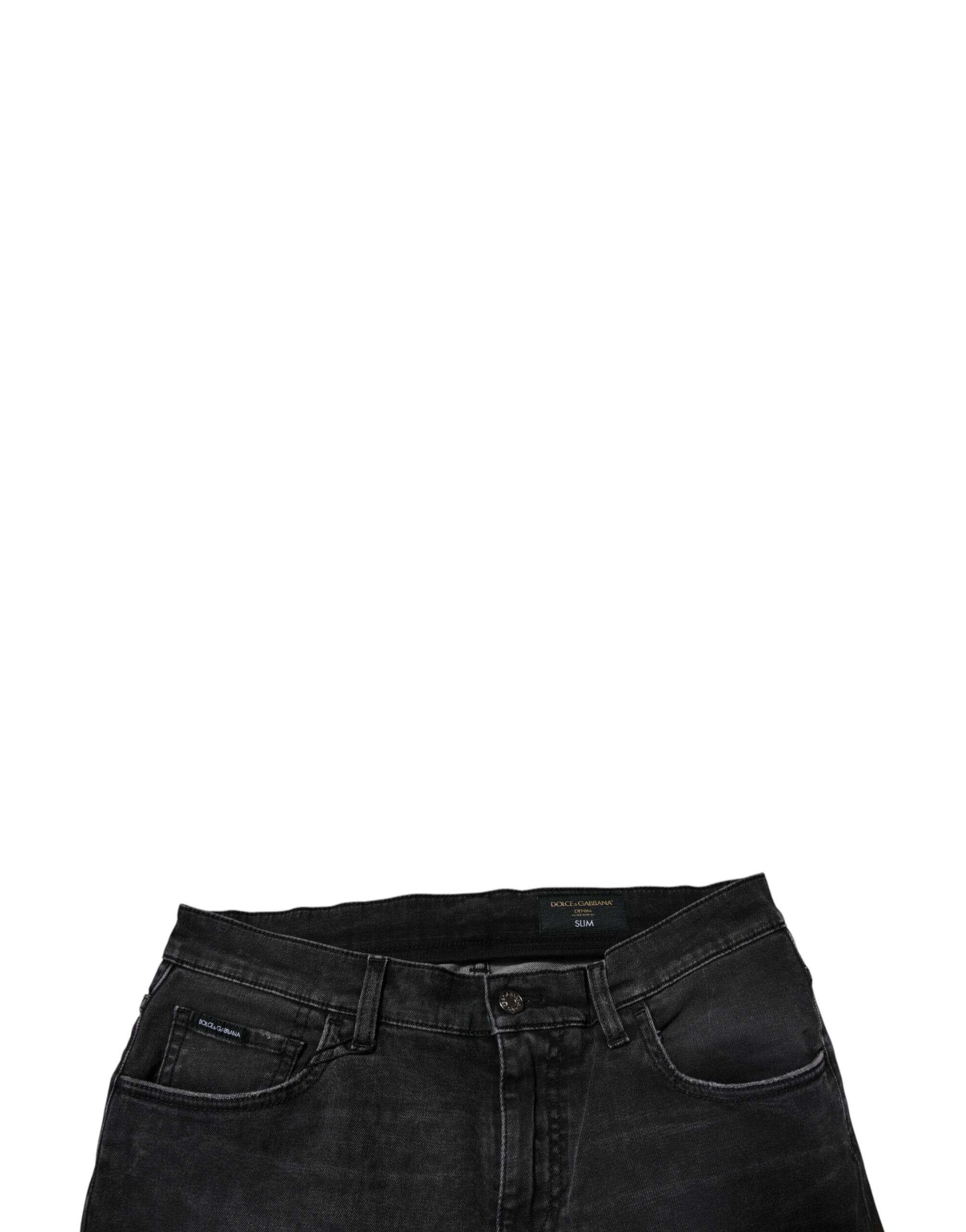 Dolce &amp; Gabbana Schwarze Skinny-Jeans aus Baumwollstretch für Herren