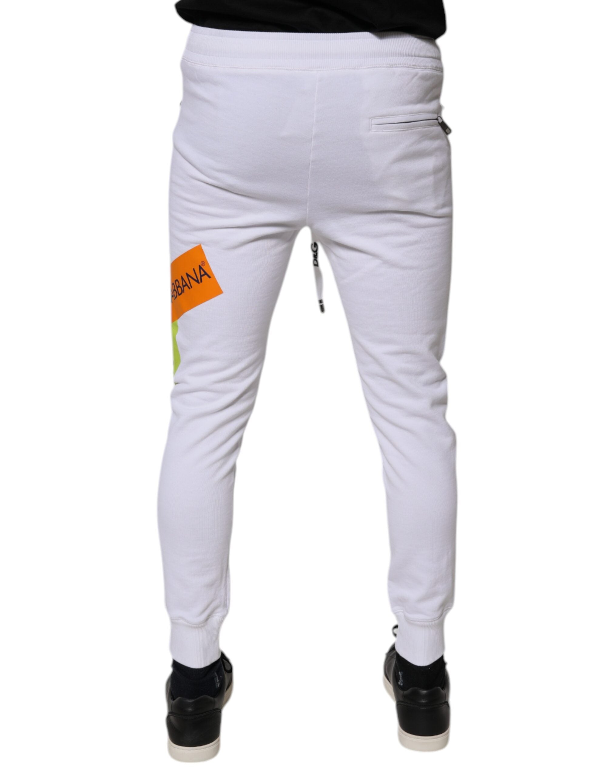 Dolce &amp; Gabbana – Weiße Jogginghose aus Baumwolle mit Logo
