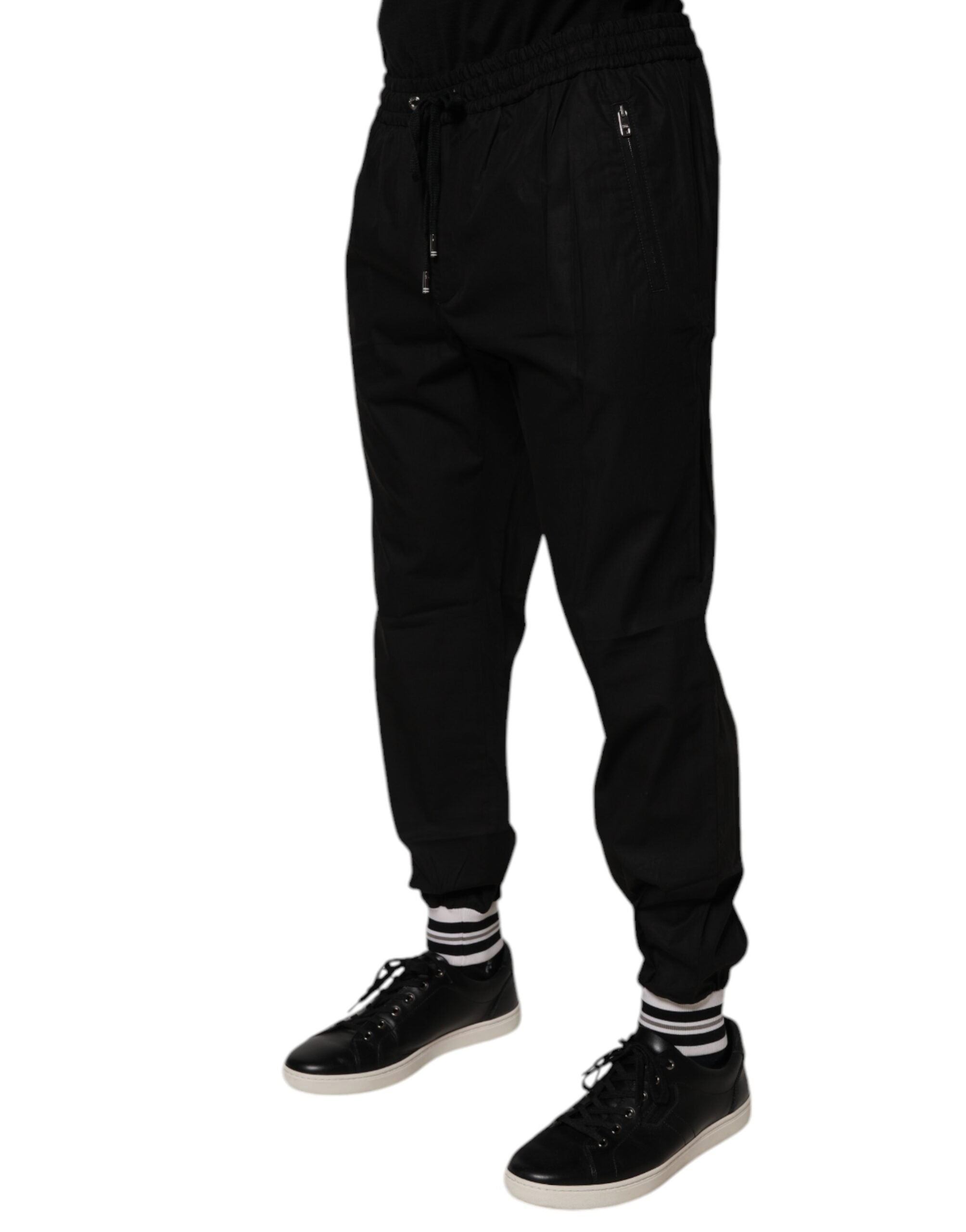 Dolce &amp; Gabbana Schwarze Jogginghose aus Baumwolle für Herren