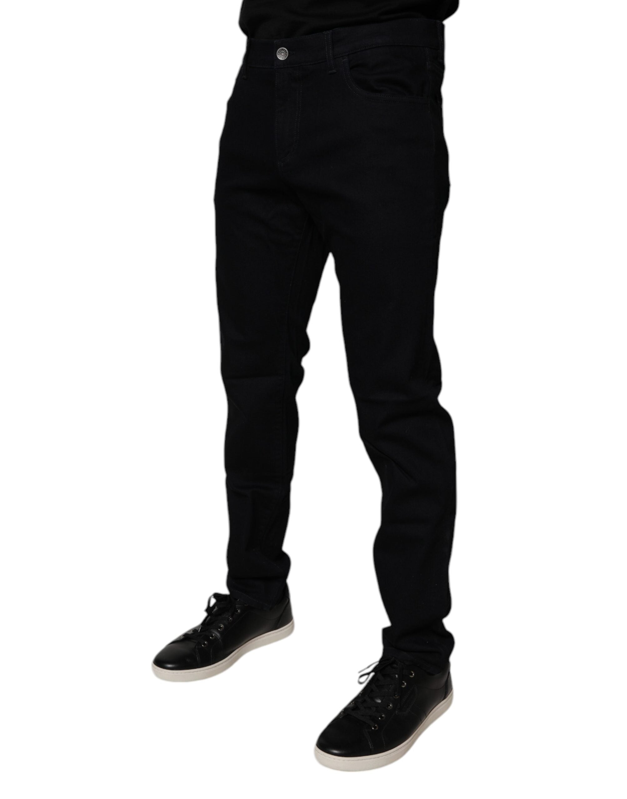 Dolce &amp; Gabbana Schwarze Slim Fit-Jeans aus Baumwollstretch für Herren