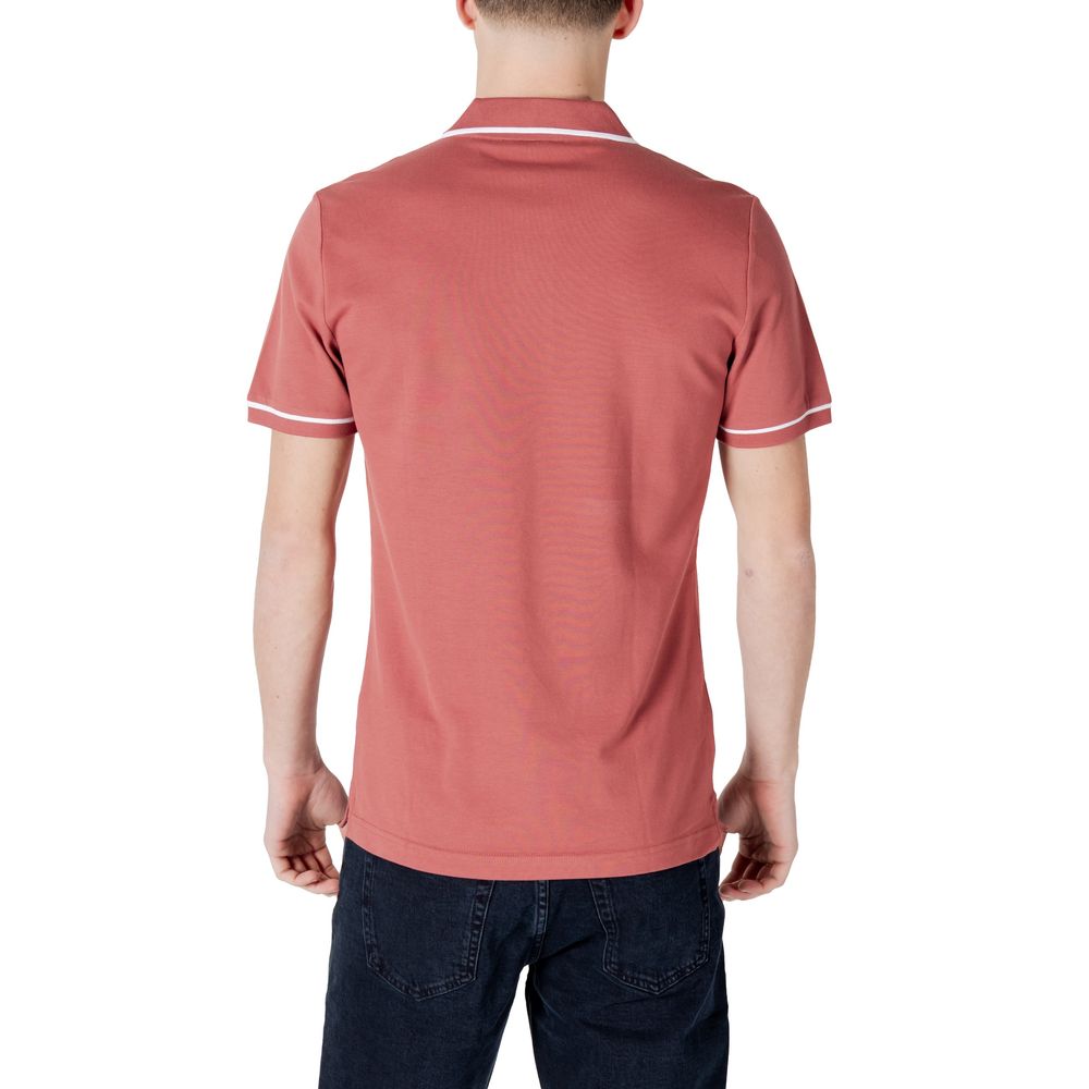 Tricou polo roșu din bumbac Calvin Klein Jeans