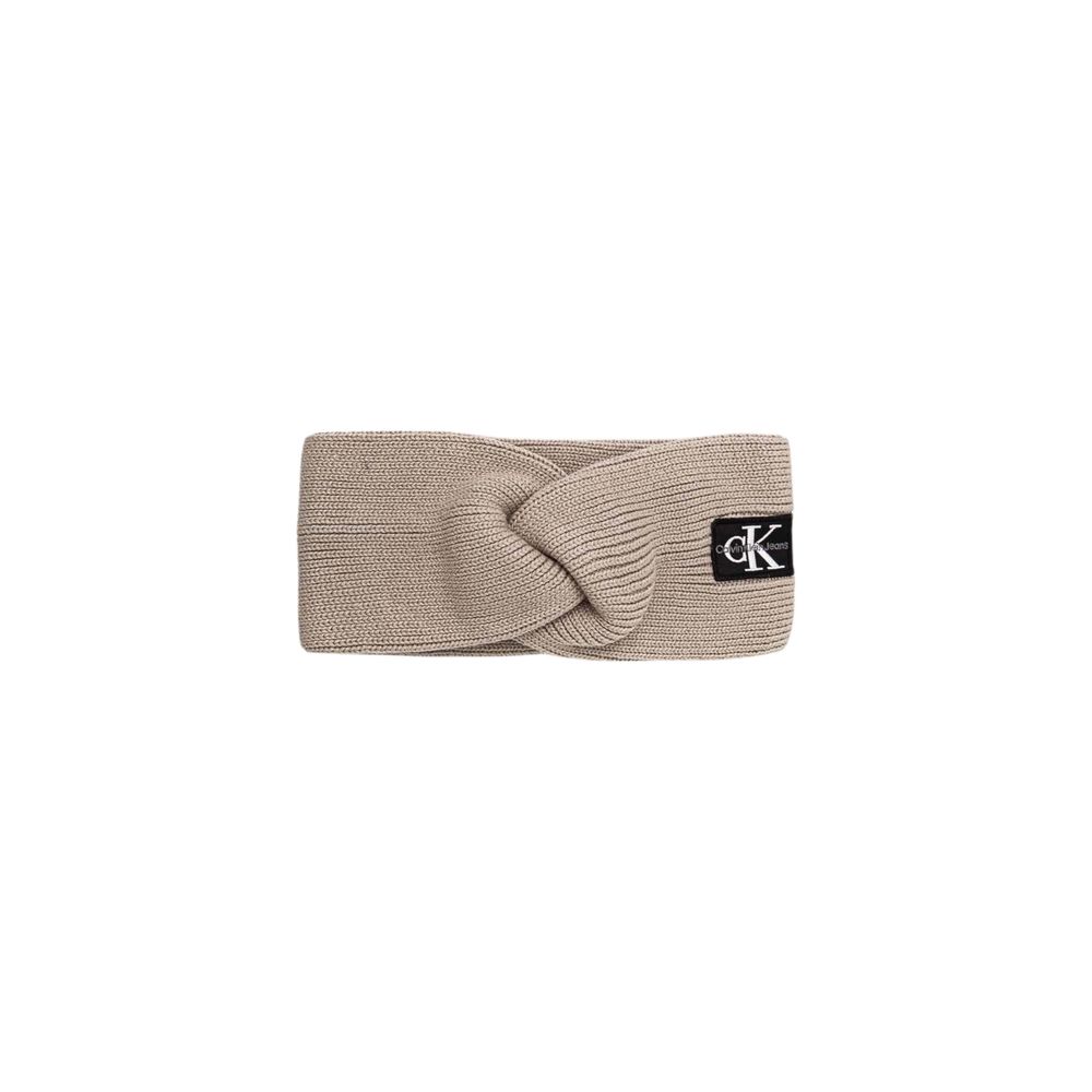 Pălărie Calvin Klein Jeans bej din bumbac