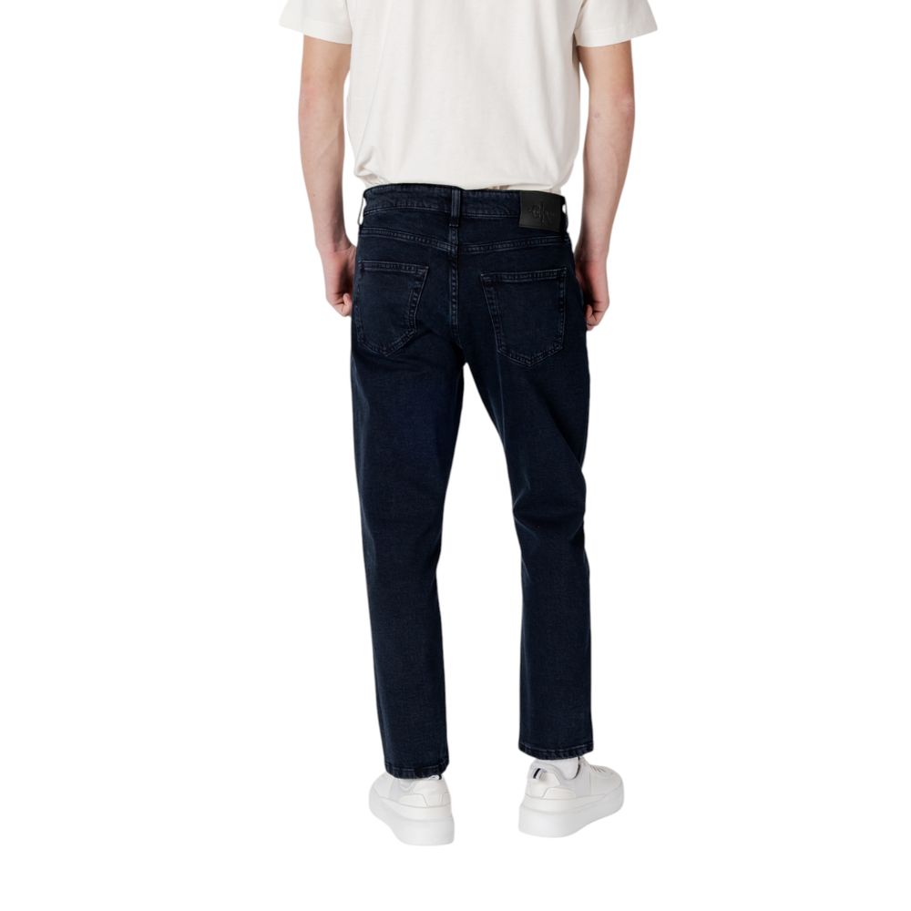 Blugi și pantaloni din bumbac albastru Calvin Klein Jeans