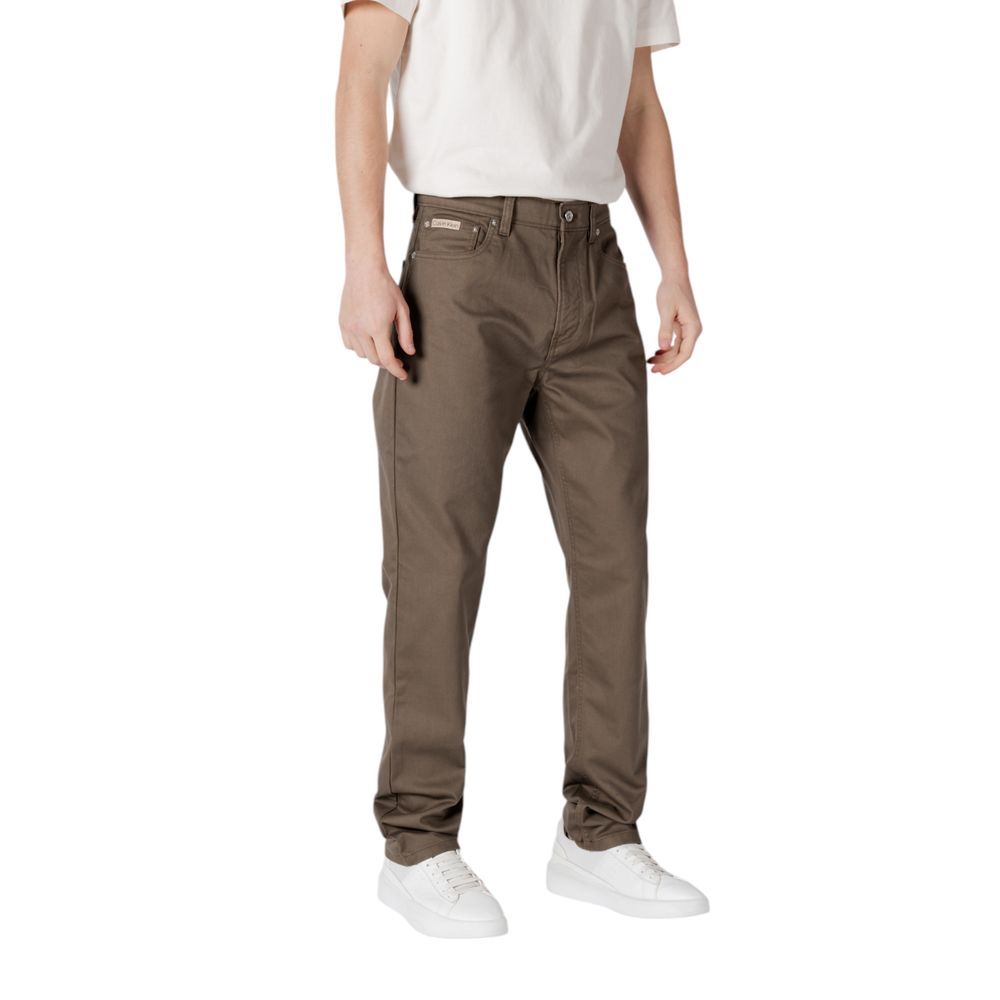 Calvin Klein Jeans – Grüne Jeans und Hose aus Baumwolle