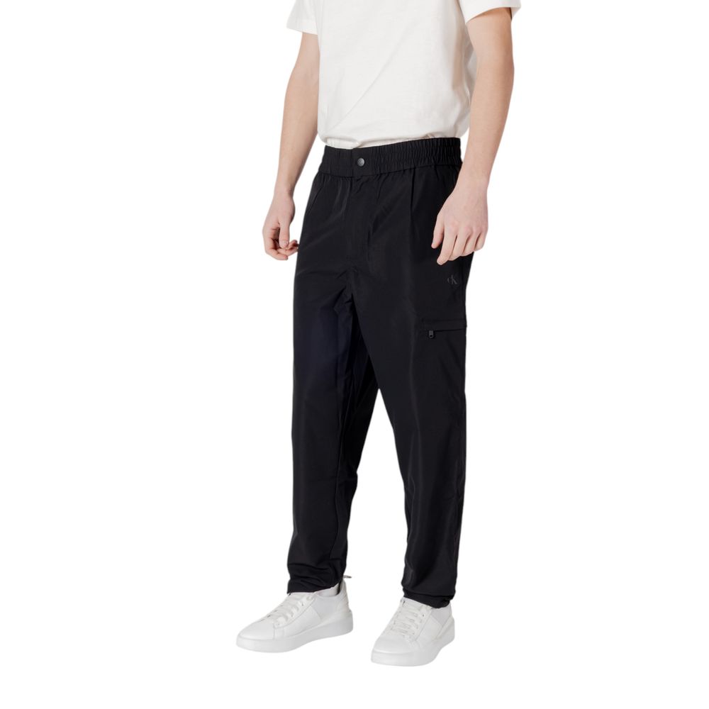 Blugi și pantaloni negri din poliester Calvin Klein Jeans