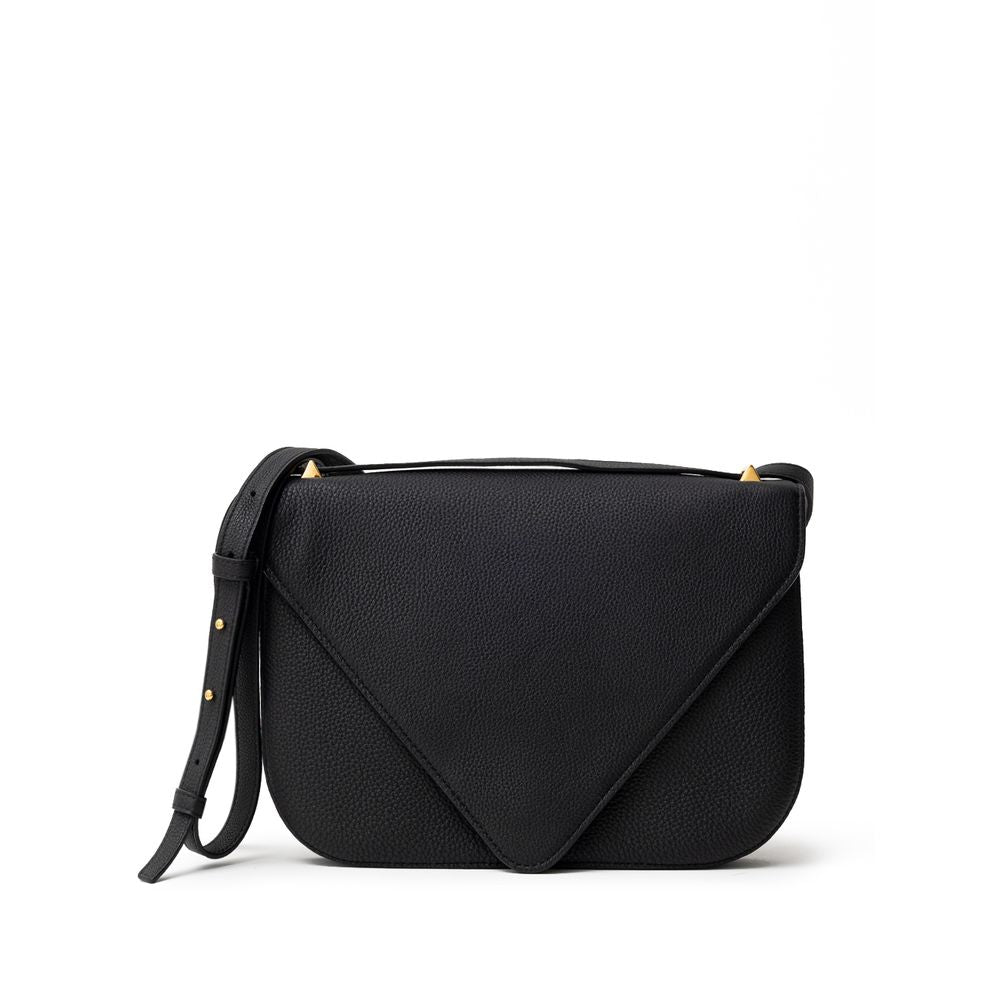 Geantă de umăr din piele neagră Bottega Veneta