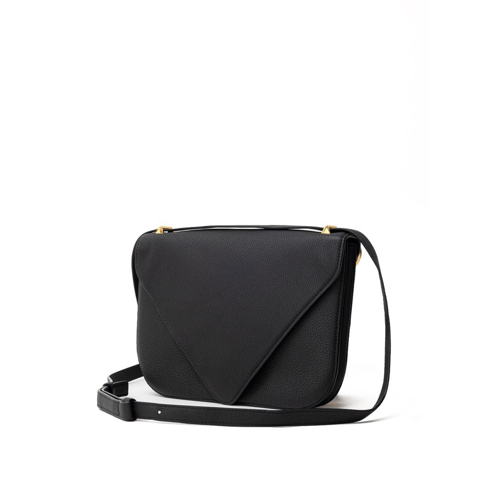 Geantă de umăr din piele neagră Bottega Veneta