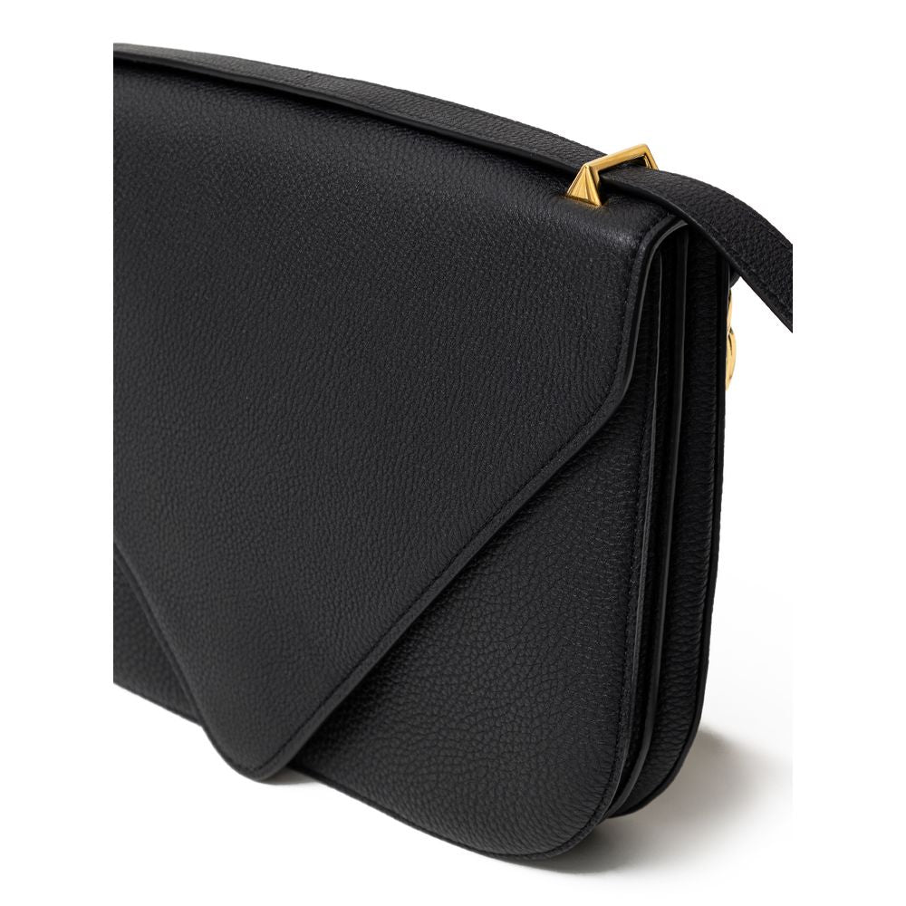 Geantă de umăr din piele neagră Bottega Veneta