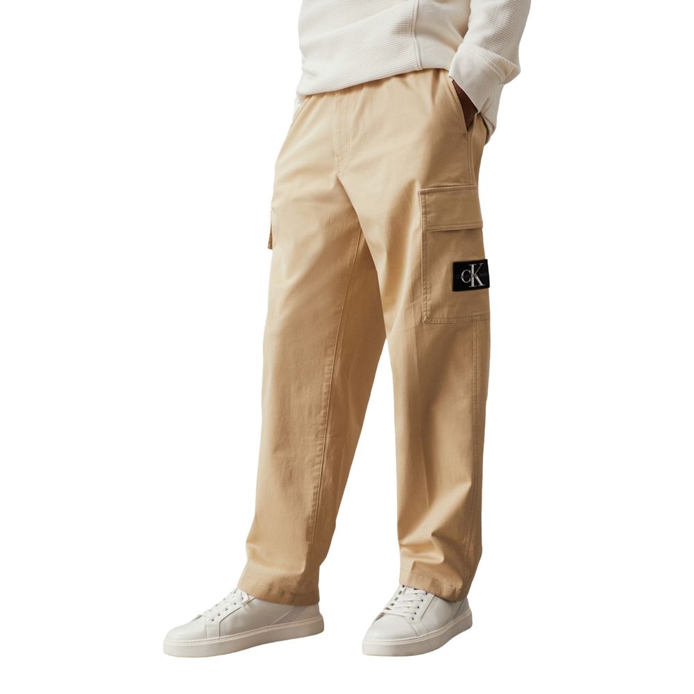 Blugi și pantaloni bej din bumbac Calvin Klein