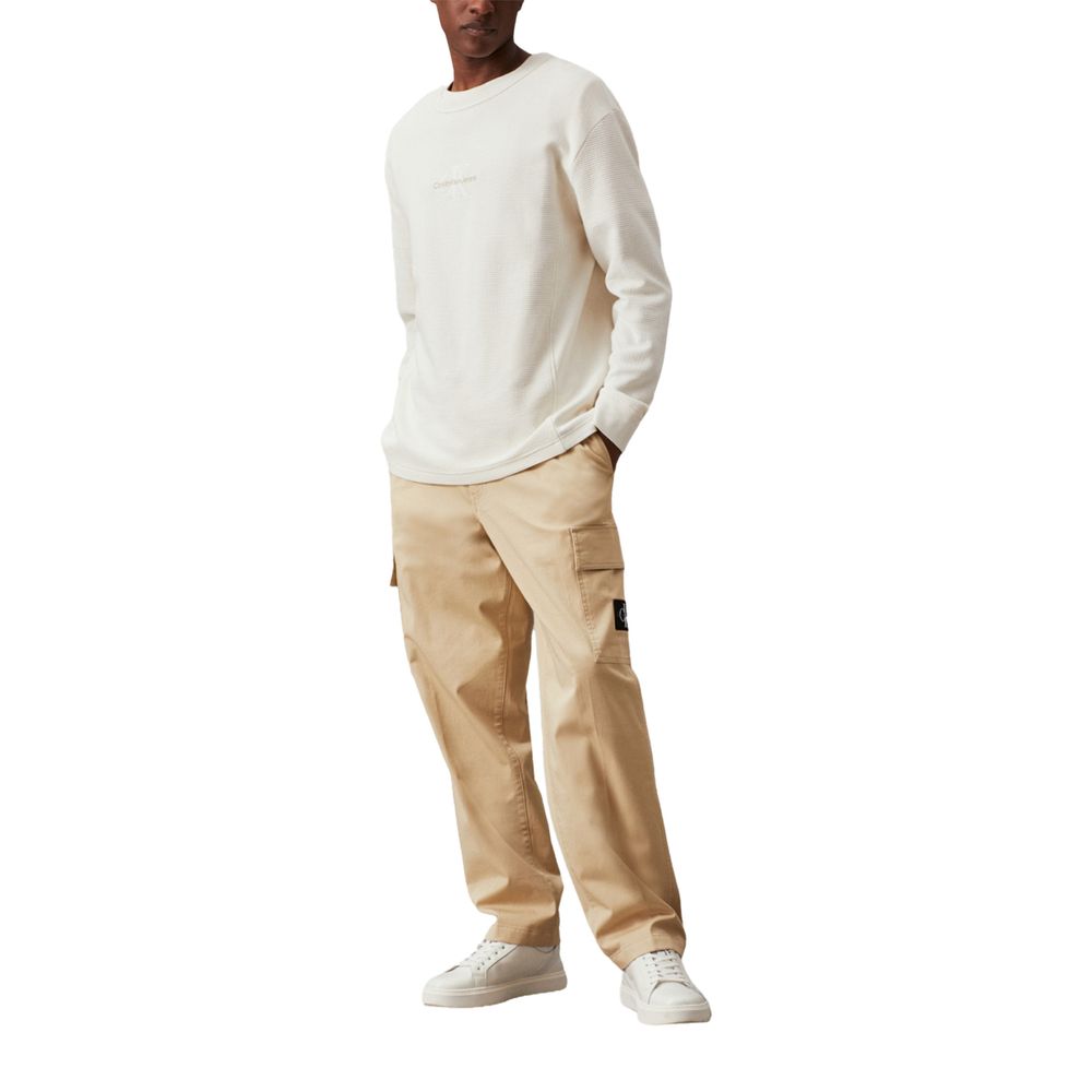 Blugi și pantaloni bej din bumbac Calvin Klein