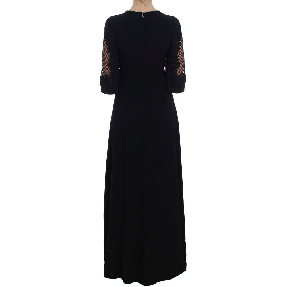 Rochie neagră din lână Dolce &amp; Gabbana