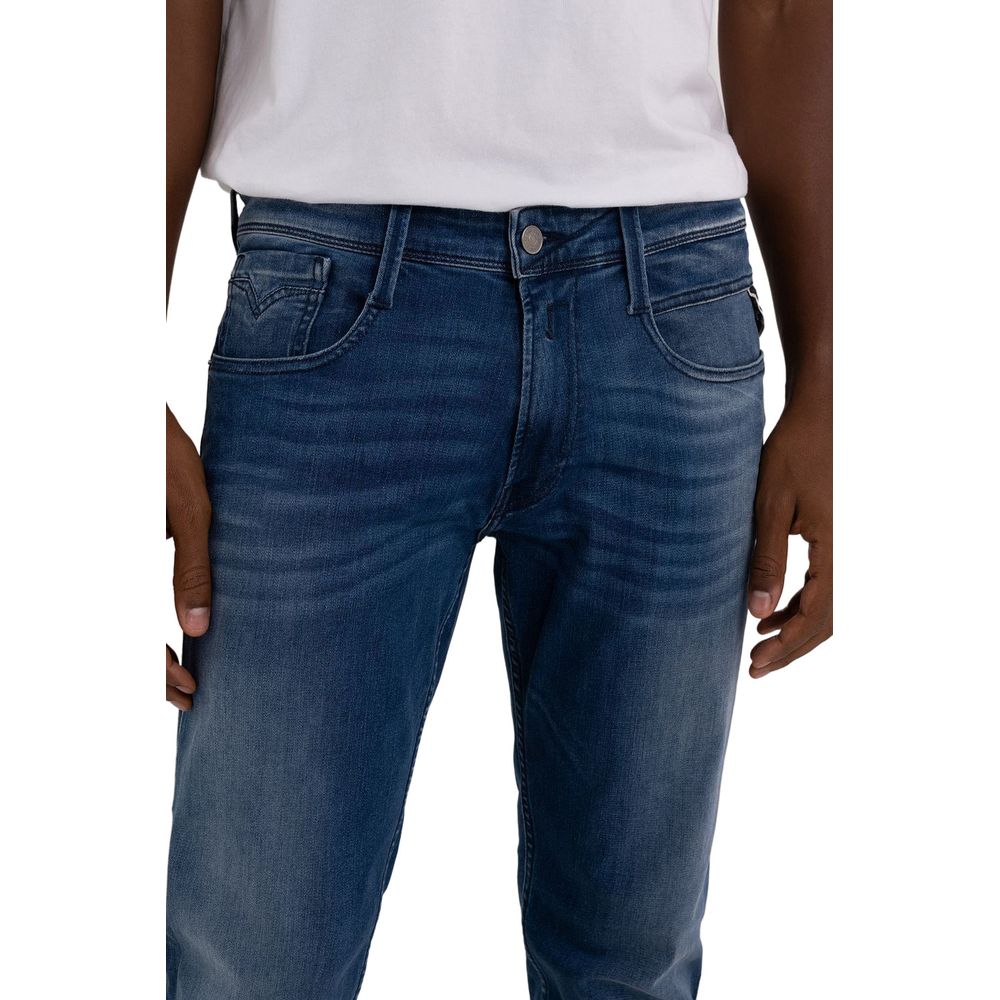 Blugi și pantaloni Replay din bumbac albastru