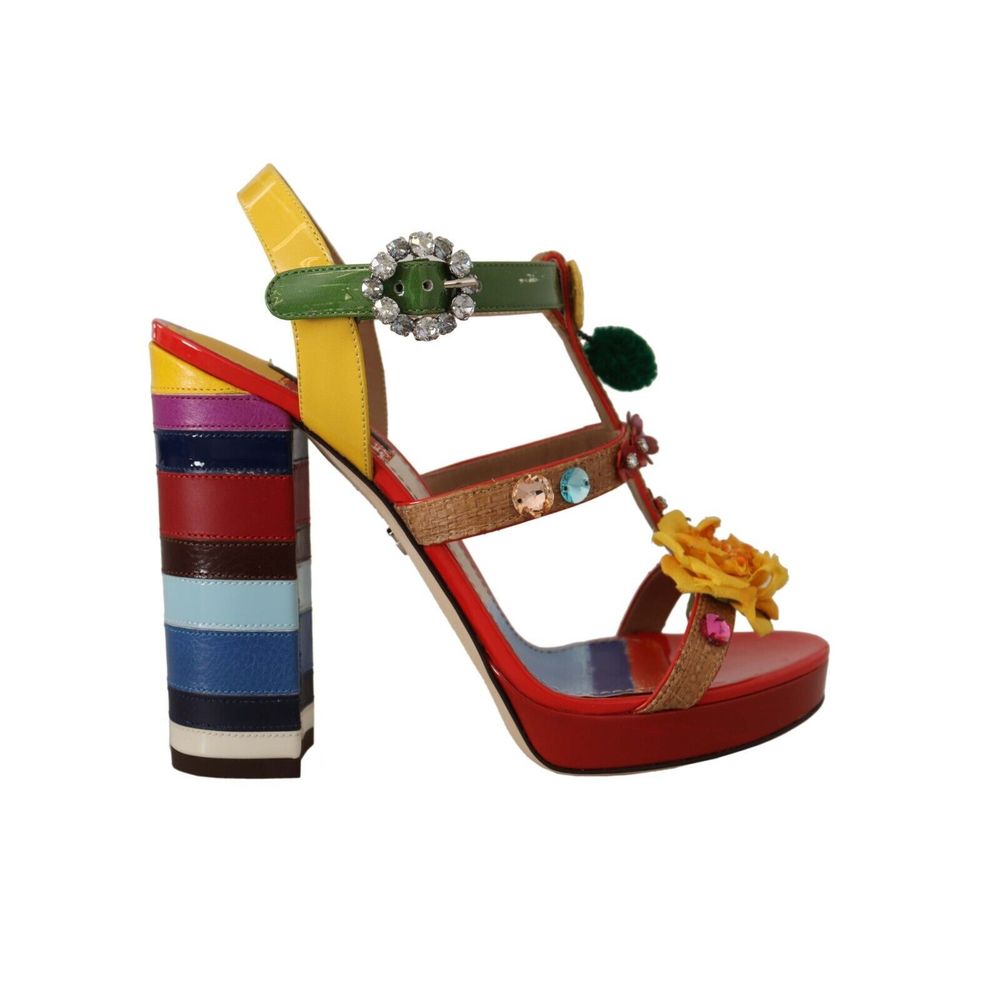 Sandale Dolce &amp; Gabbana din bumbac multicolor