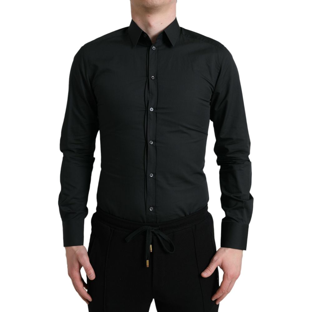 Schwarzes Baumwollhemd von Dolce &amp; Gabbana