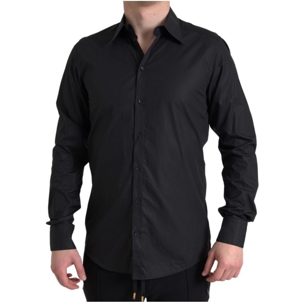 Schwarzes Baumwollhemd von Dolce &amp; Gabbana