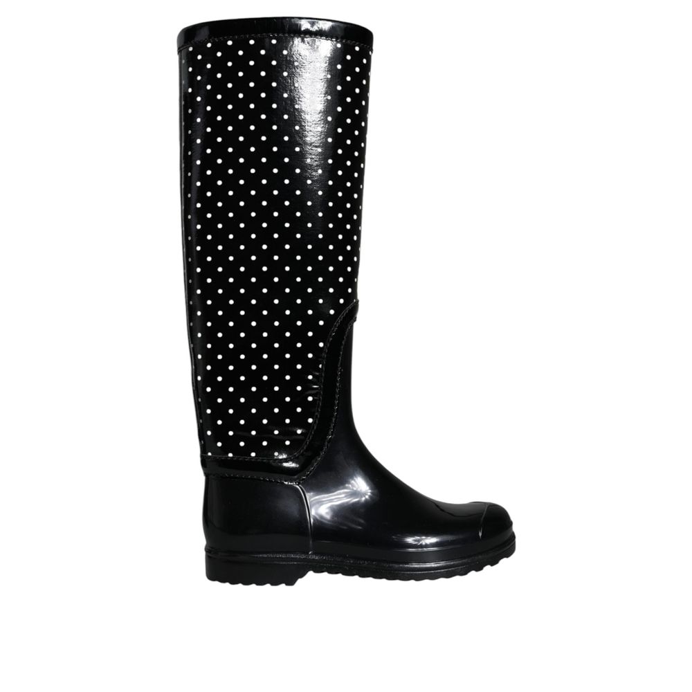 Dolce &amp; Gabbana Schwarzer Gummistiefel
