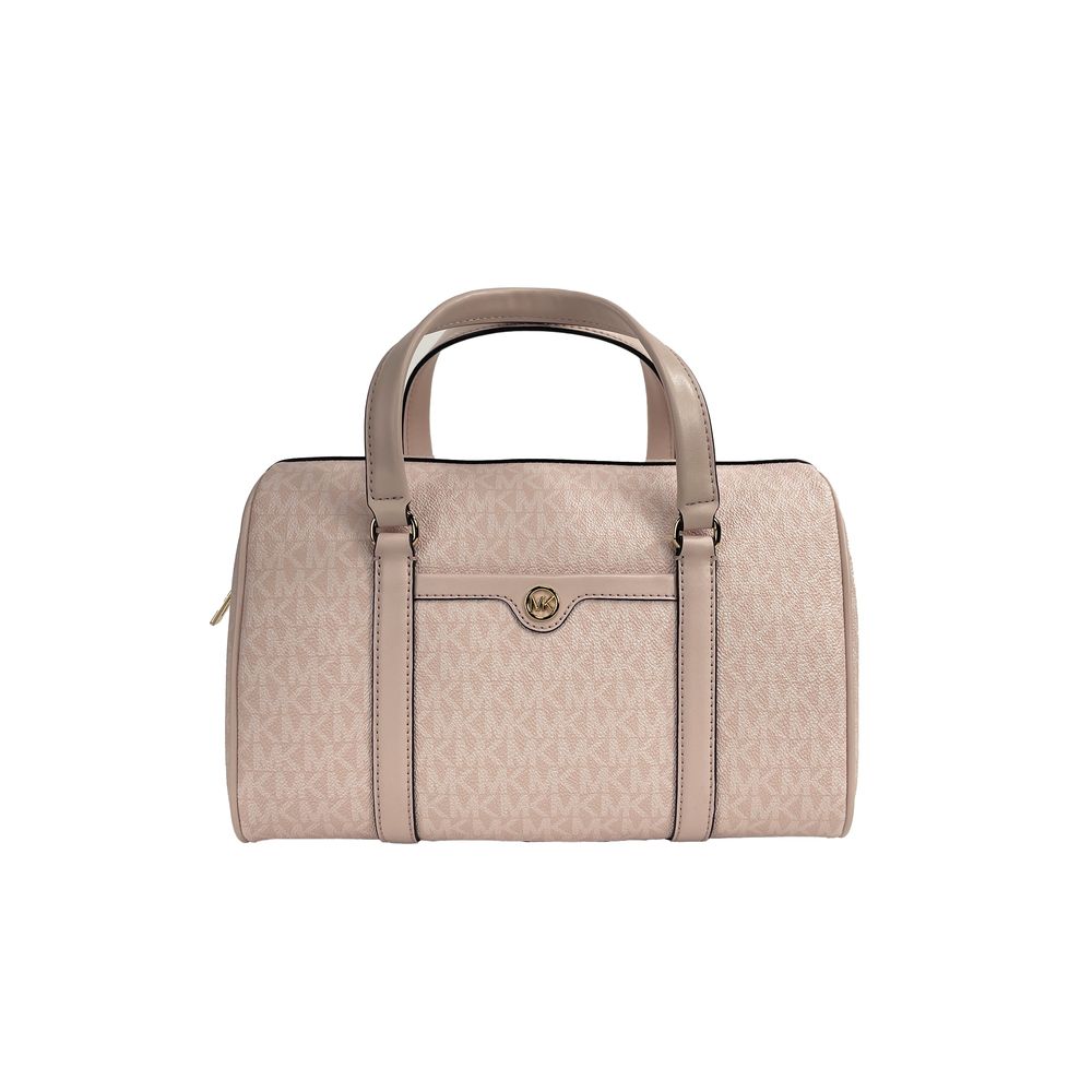Geantă de umăr Michael Kors roz din PVC și piele netedă